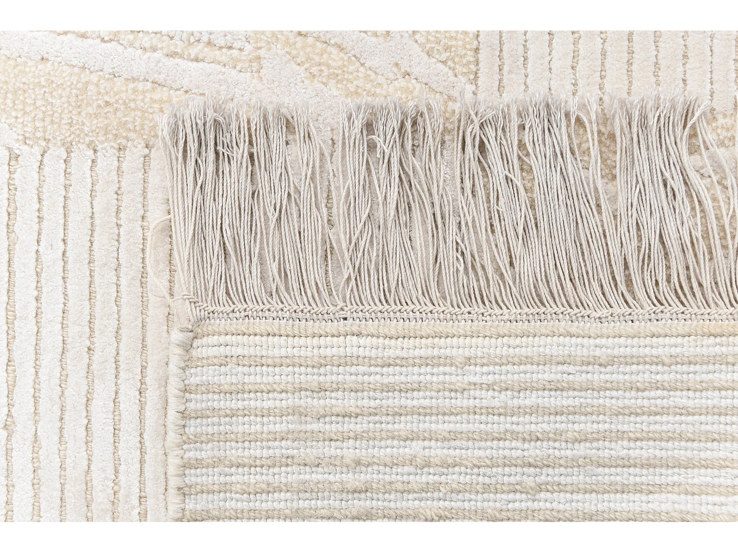 Tapis de couloir en laine 81x396 beige Darya