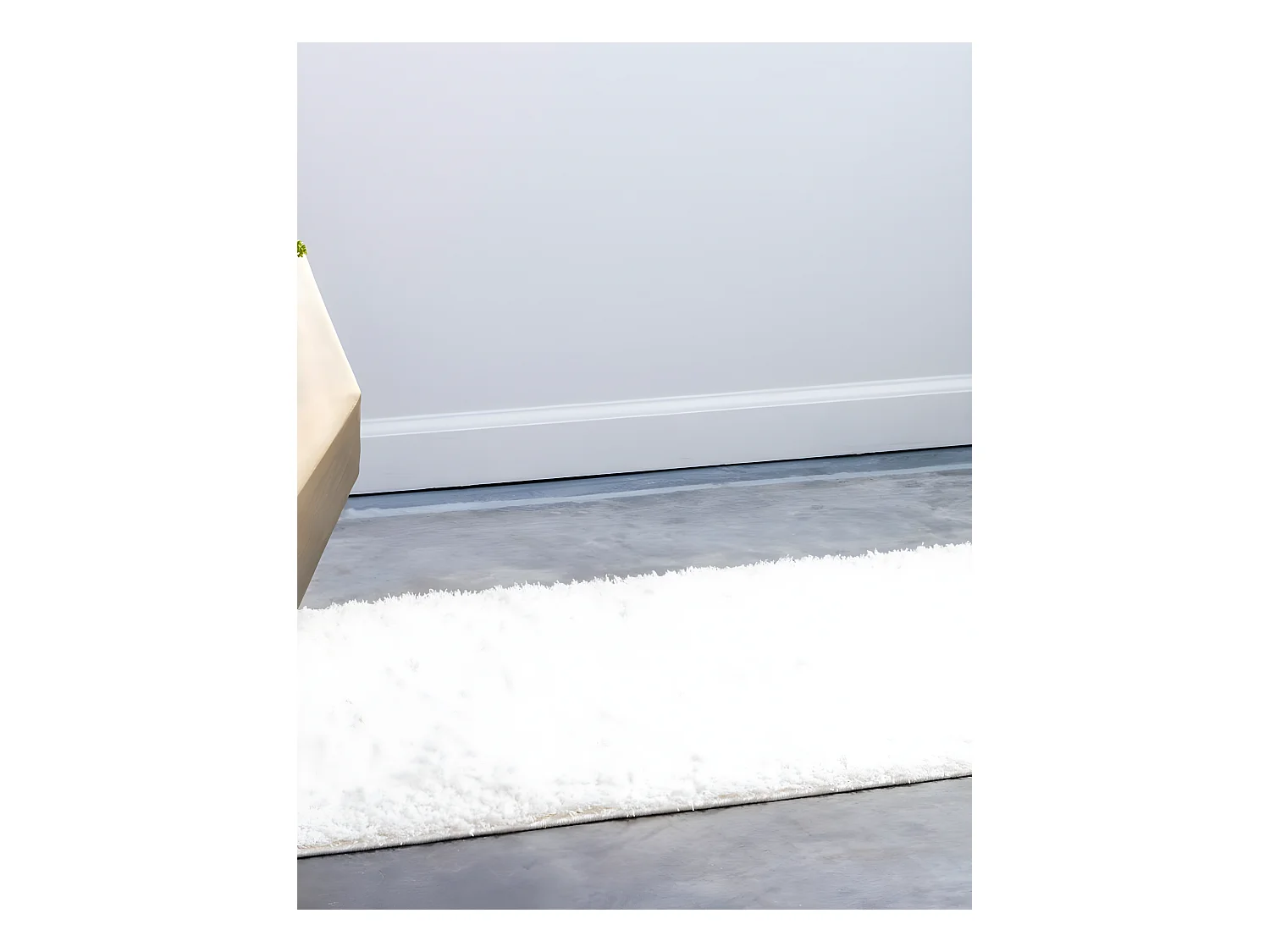 Hochflorteppich 80x305 Weiss Luzern