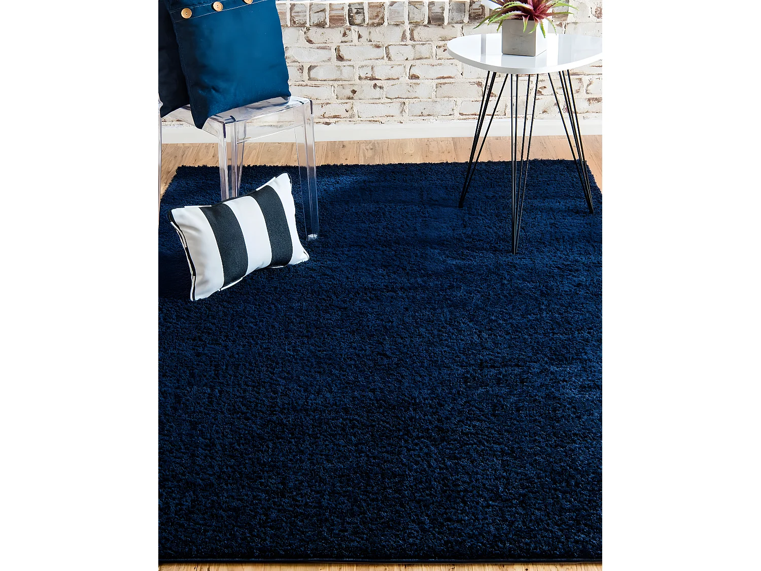 Tapis shaggy 275x365 nuit bleue Luzern