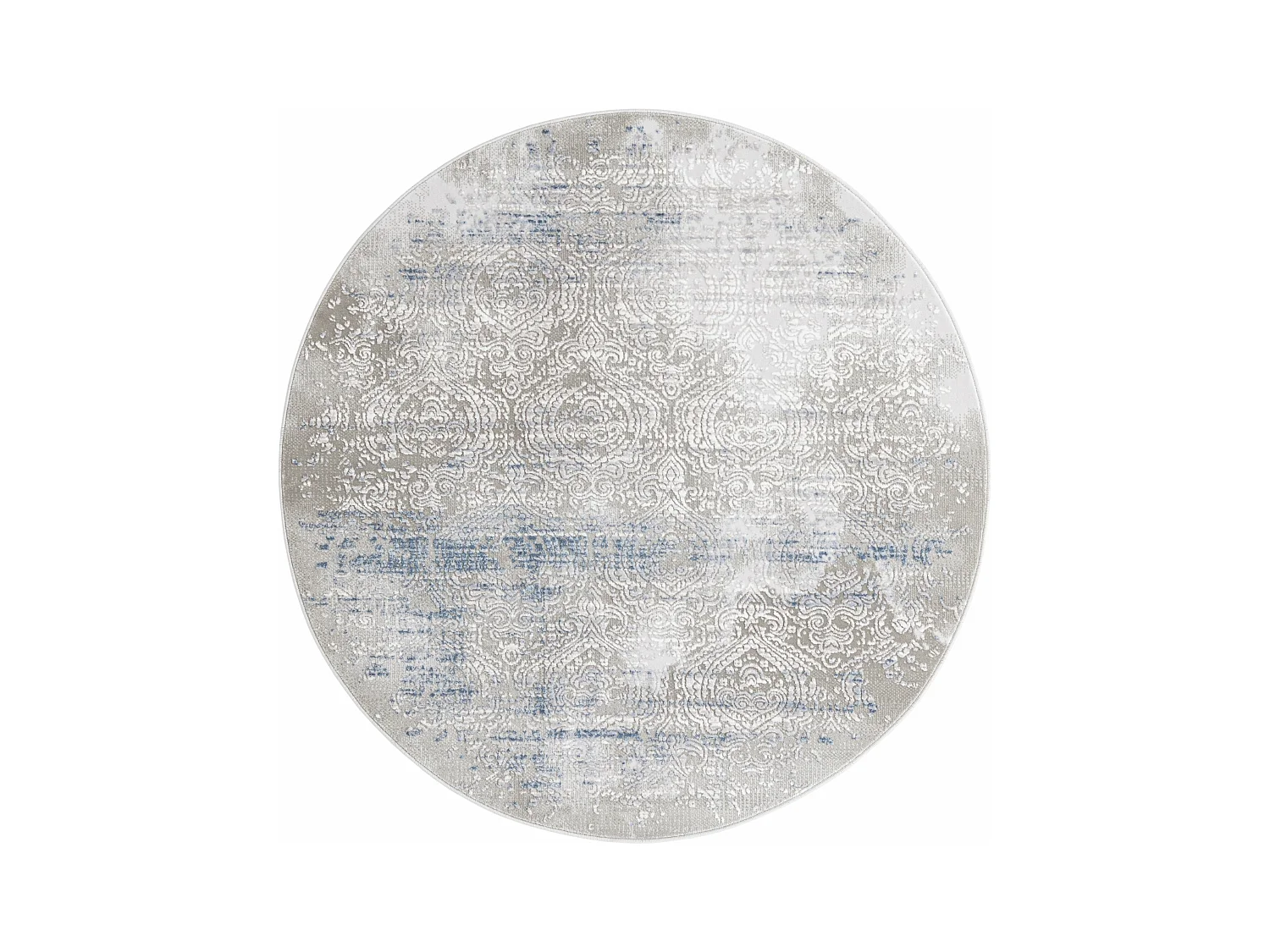 Tapis 240x240 gris bleu Davos Charme