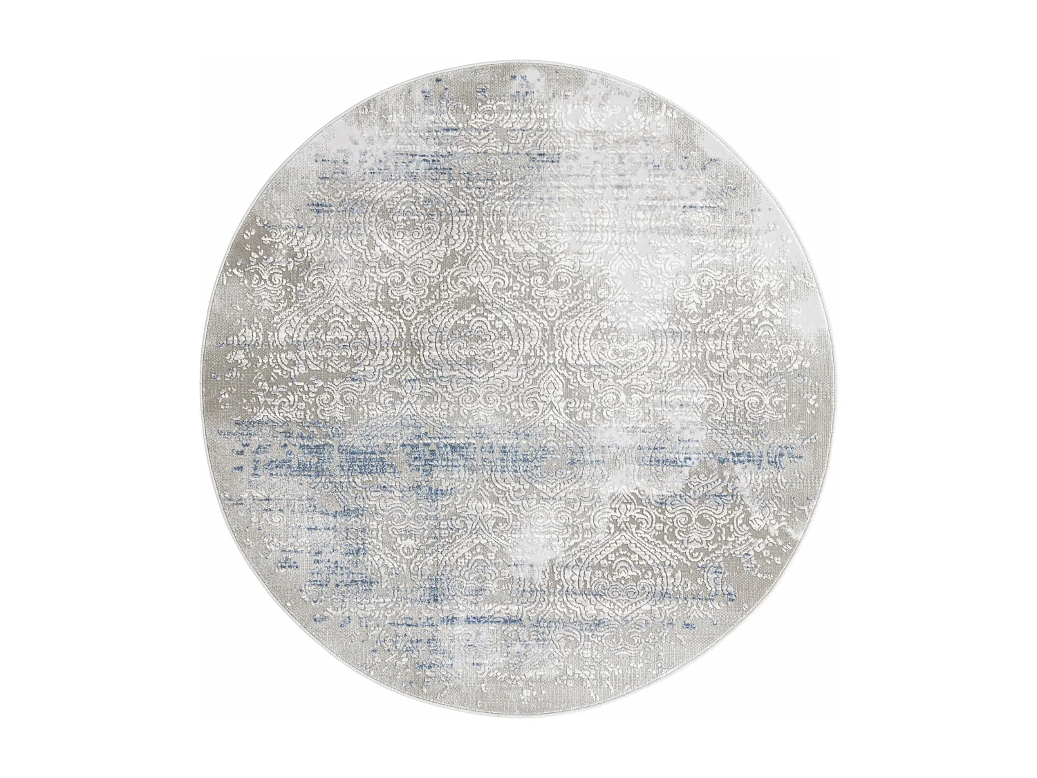 Tapis 240x240 gris bleu Davos Charme