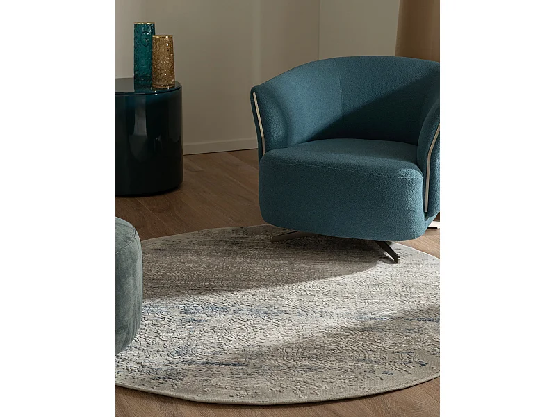 Tapijt 240x240 Grijs Blauw Davos Charme