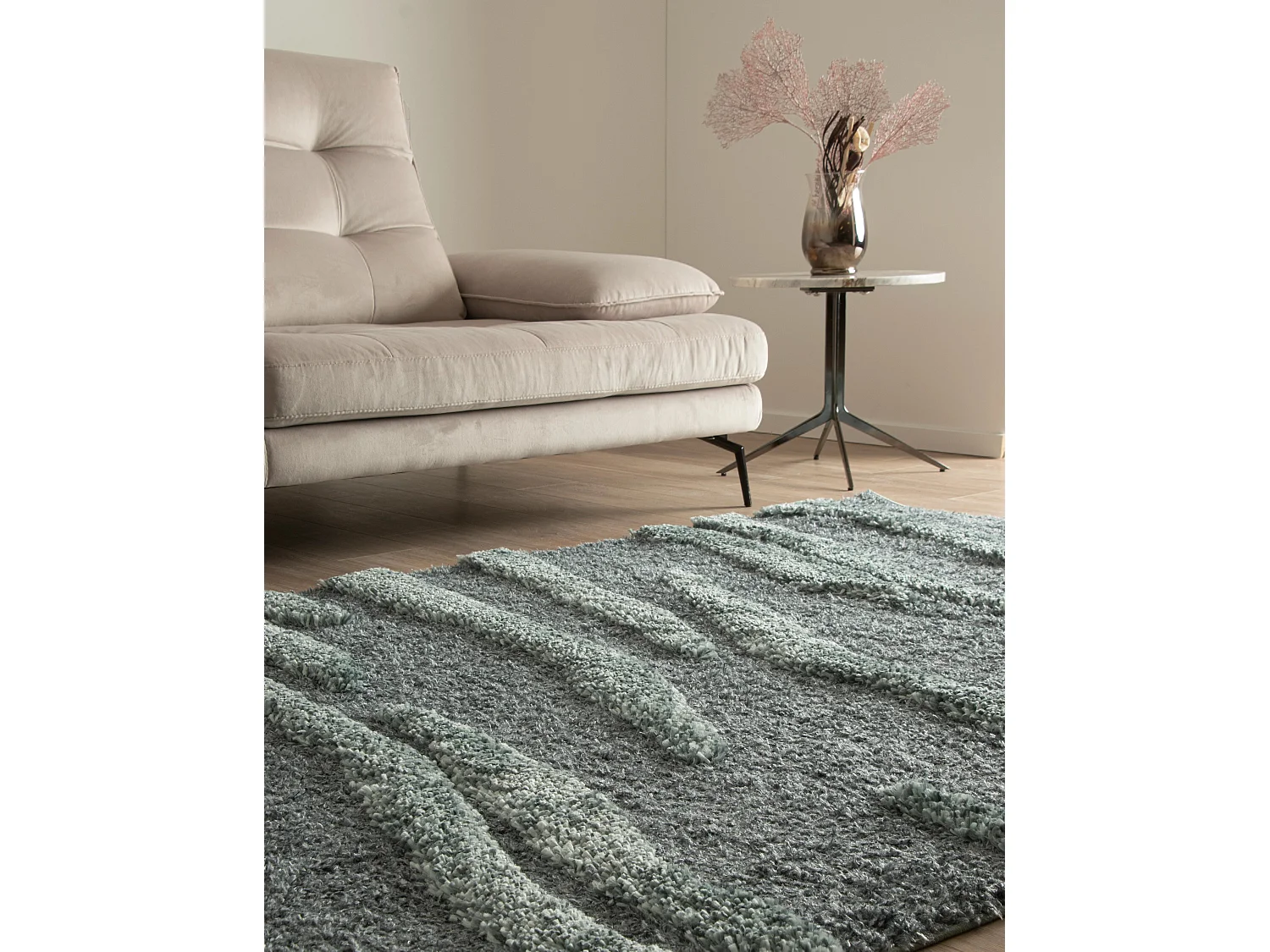 Hochflorteppich 160x245 Blau Thun Tribus