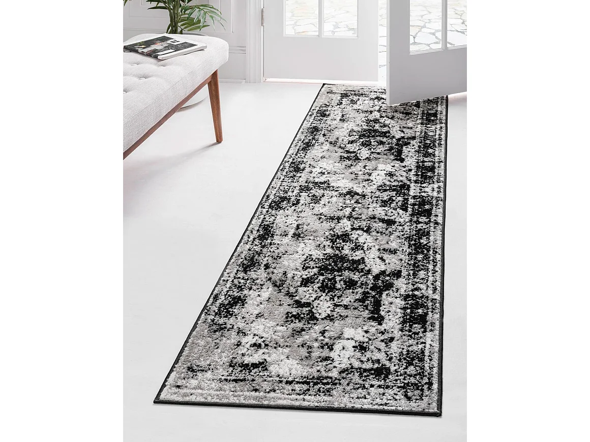 Tapijt 201x61 Zwart Monaco