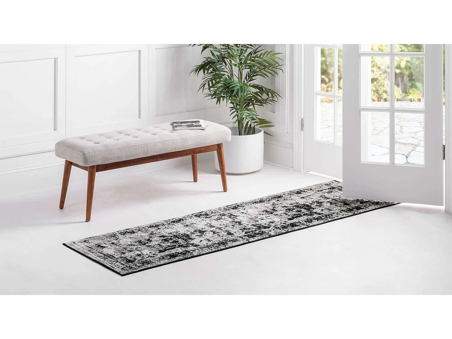 Tapijt 201x61 Zwart Monaco