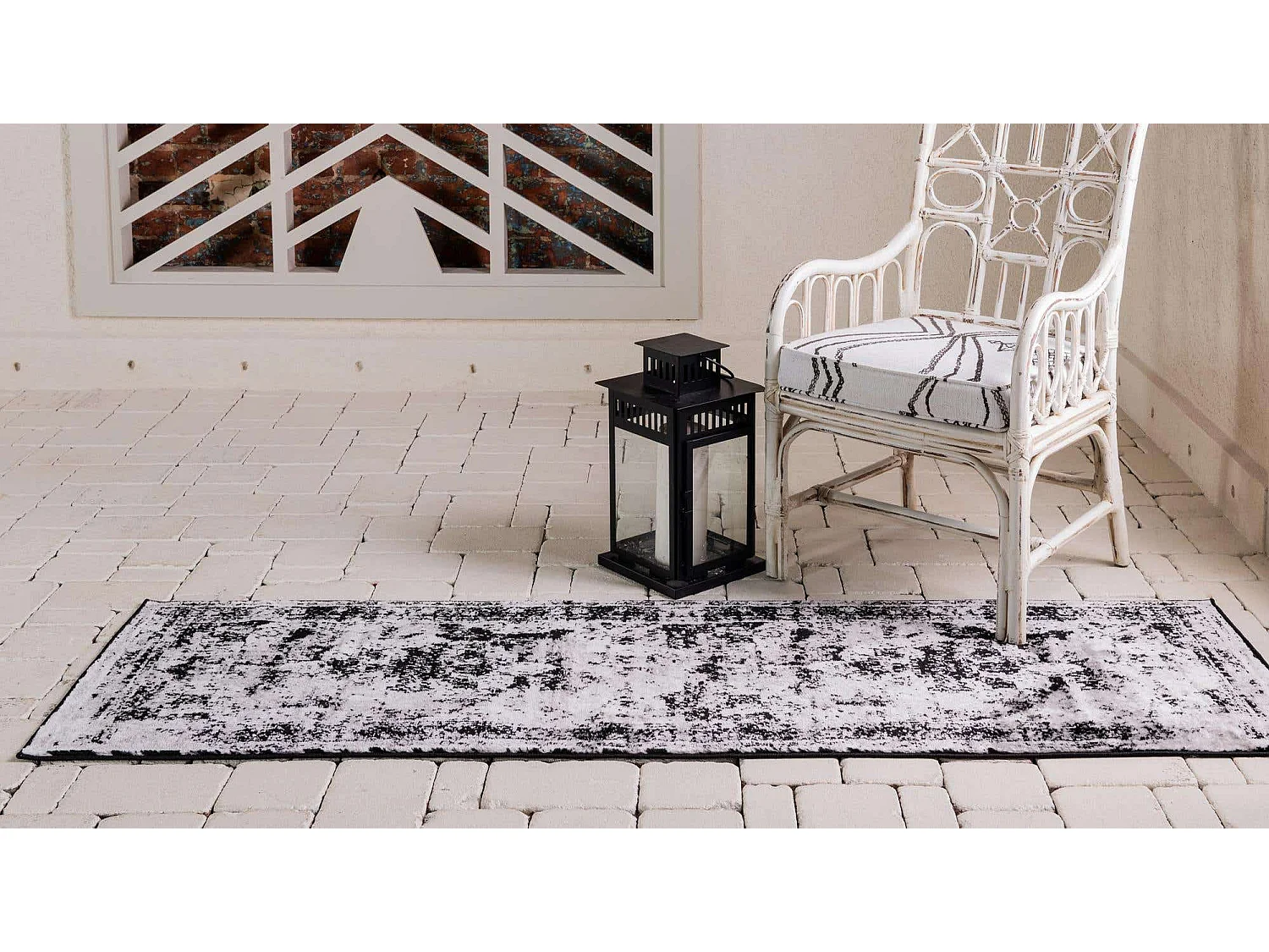 Tapijt 201x61 Zwart Monaco