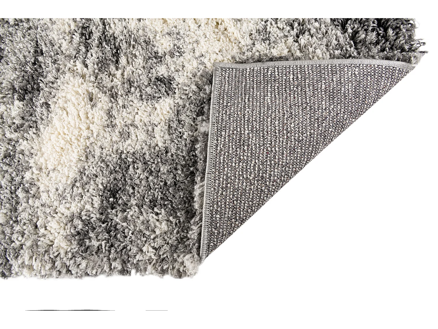 Tapis shaggy 185x185 beige - gris pierre Lachen Haze