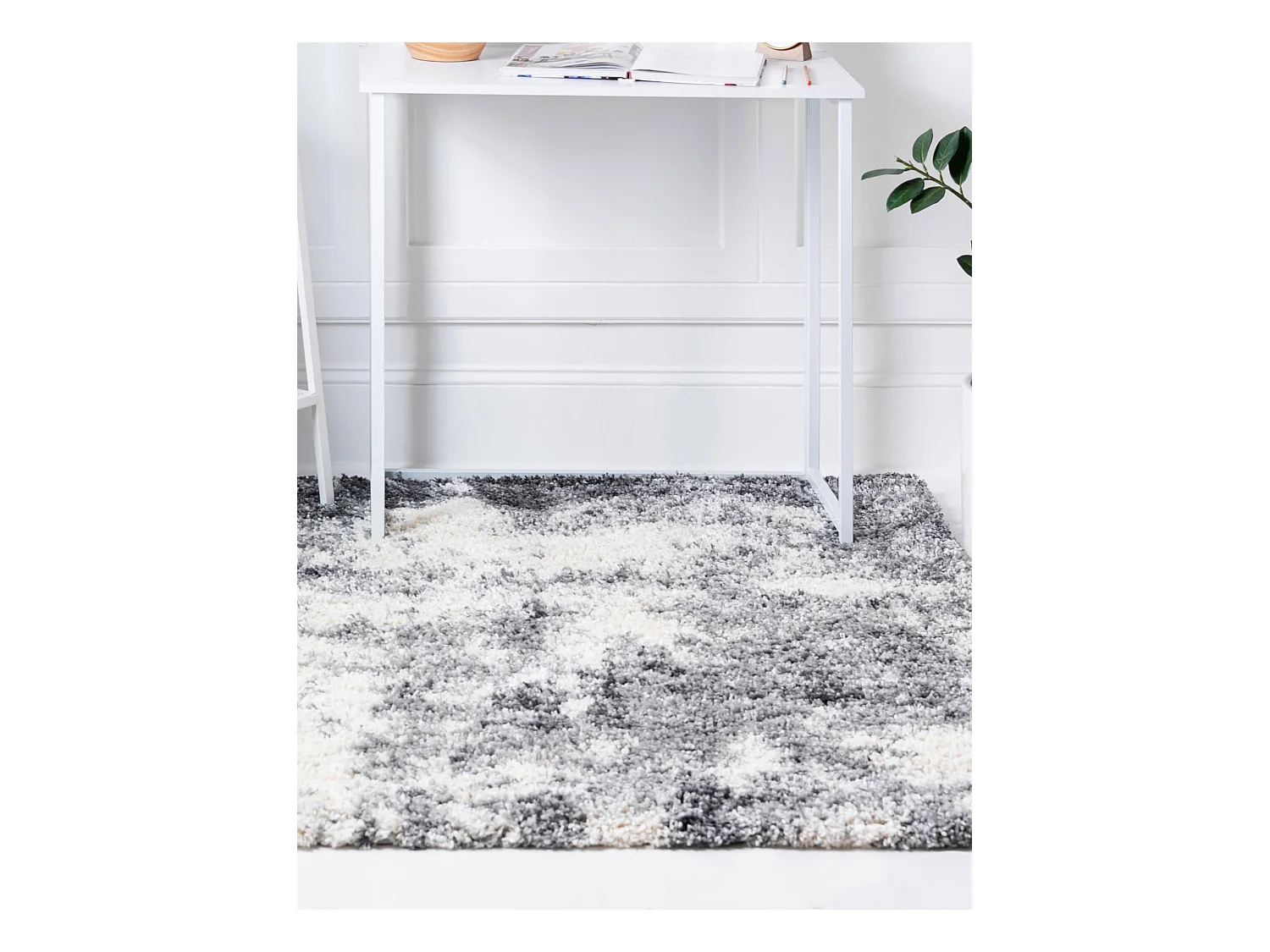 Hoogpolig tapijt 185x185 Beige - SteenGrijs Lachen Haze