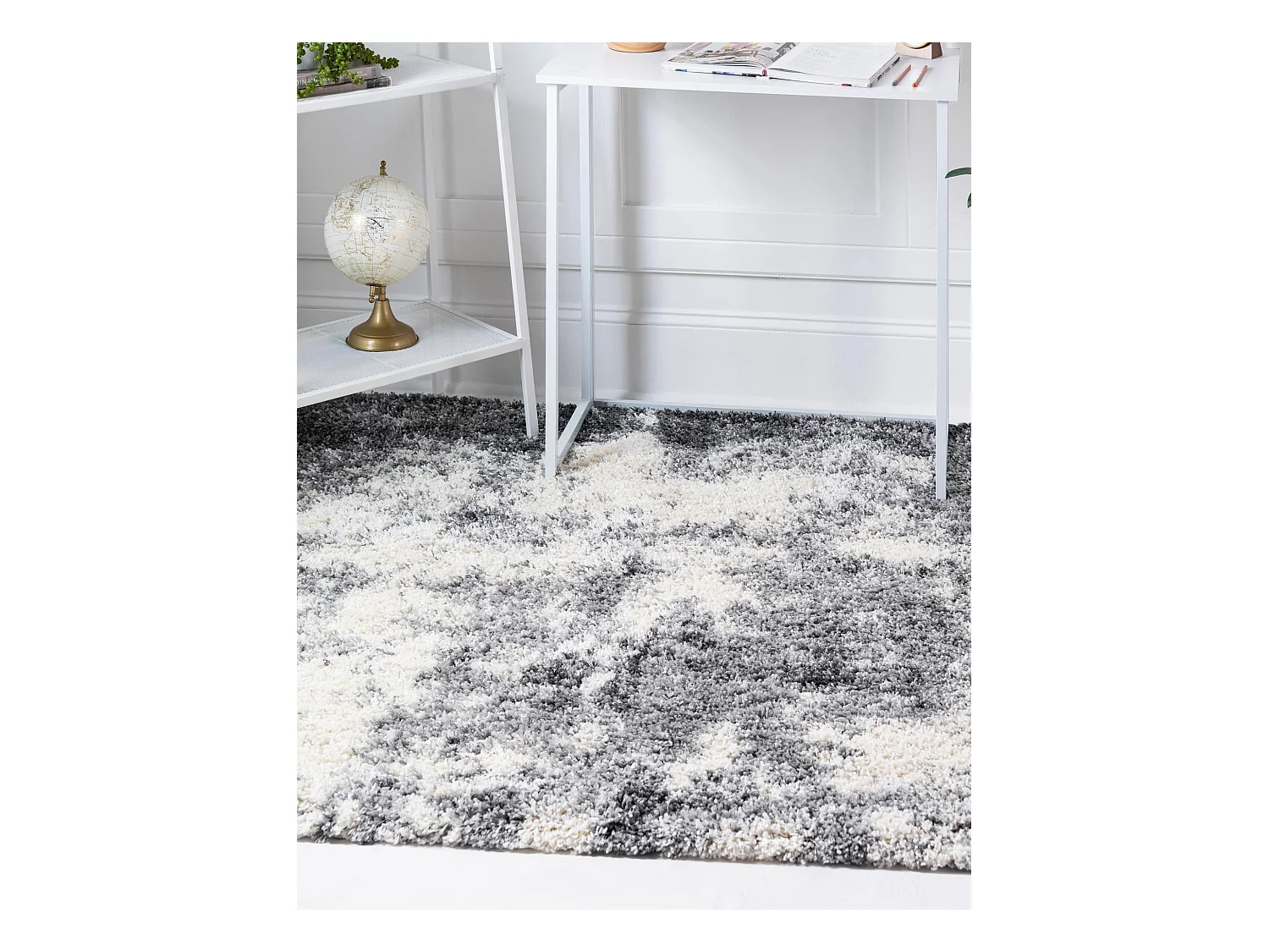 Hoogpolig tapijt 185x185 Beige - SteenGrijs Lachen Haze