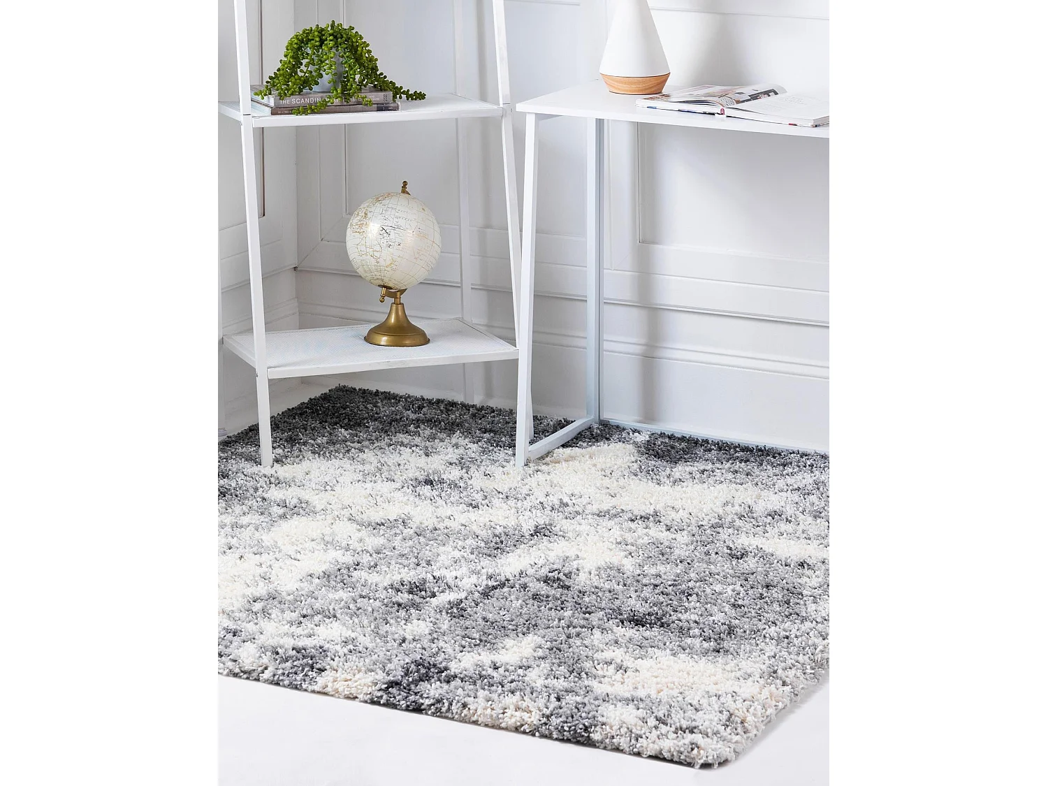 Hoogpolig tapijt 185x185 Beige - SteenGrijs Lachen Haze