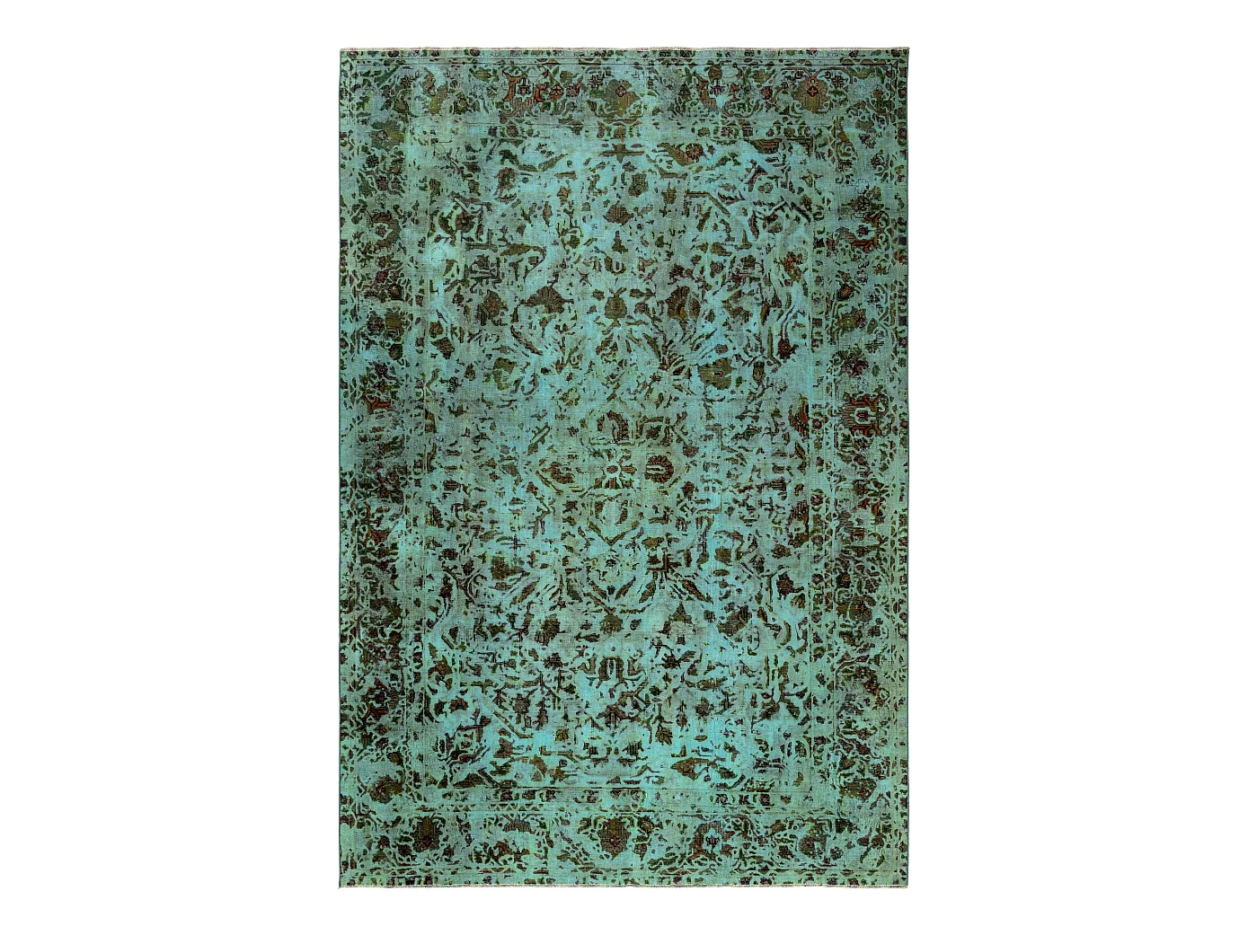 Tapis de laine 196x290 Bleu Vintage Royal