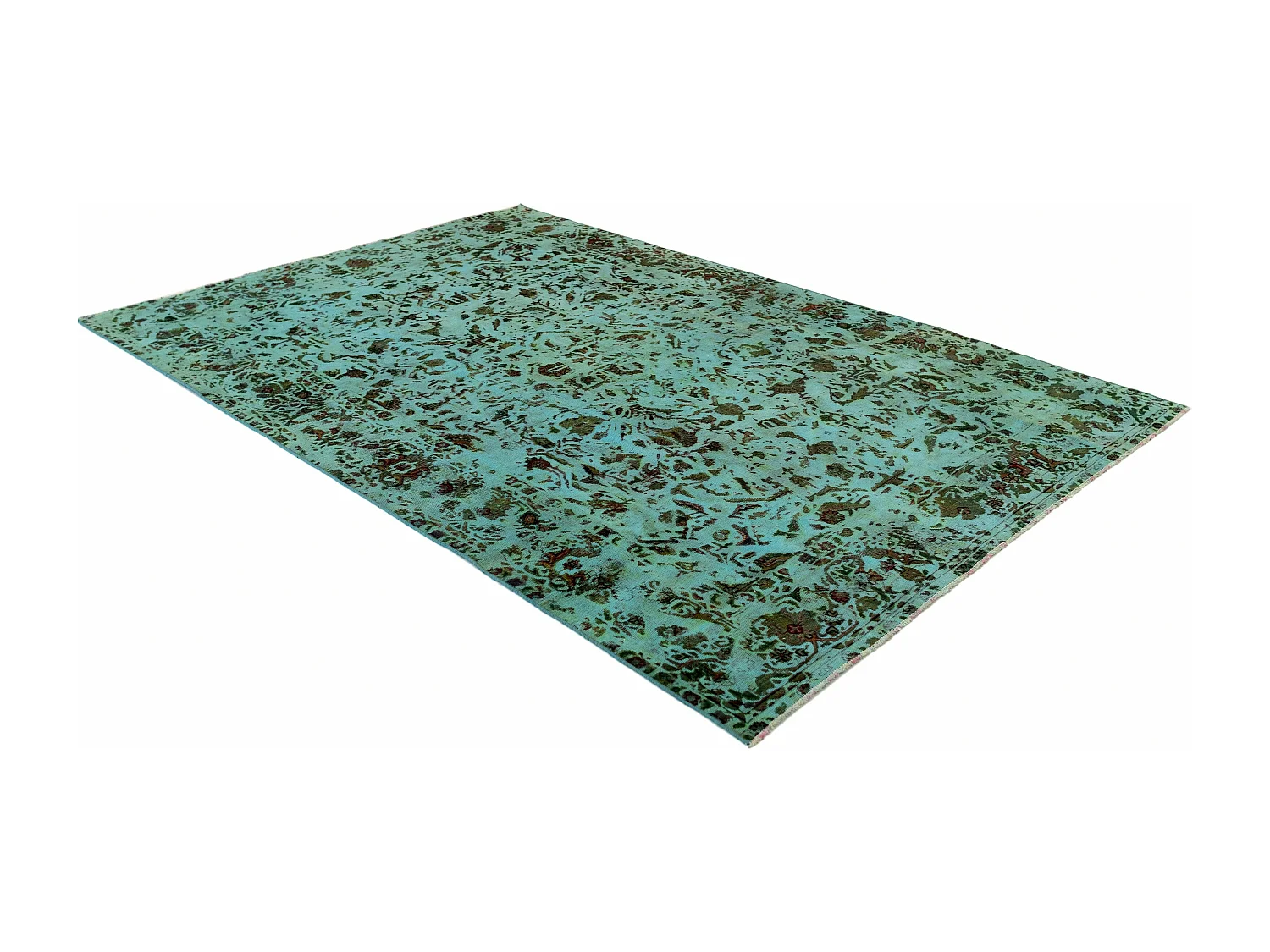 Tapis de laine 196x290 Bleu Vintage Royal