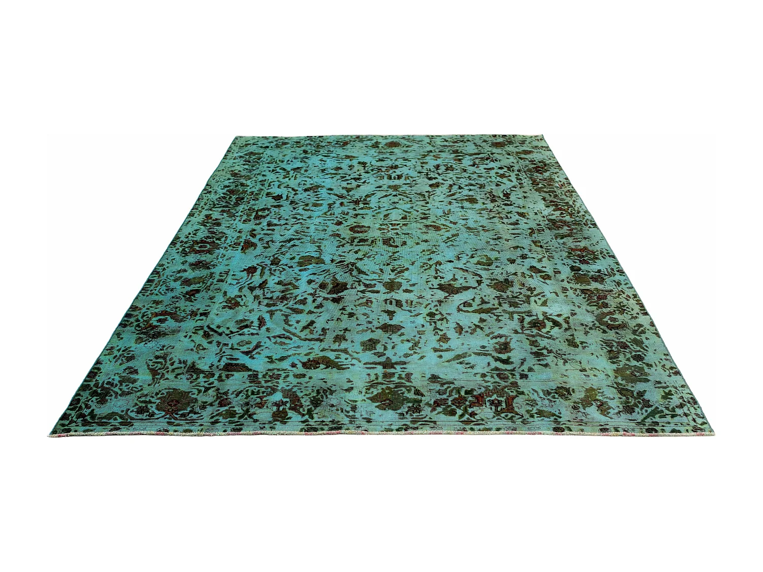 Tapis de laine 196x290 Bleu Vintage Royal