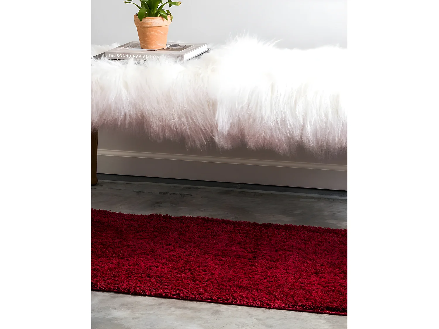 Hochflorteppich 80x305 Rot Luzern