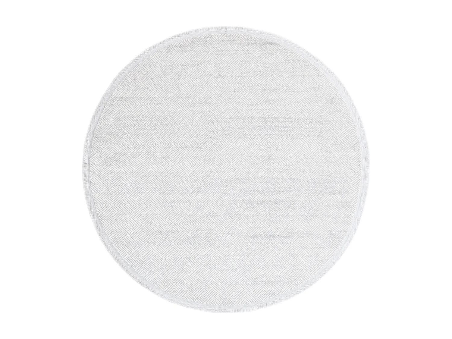 Tapis 160x160 gris clair Davos Cilia