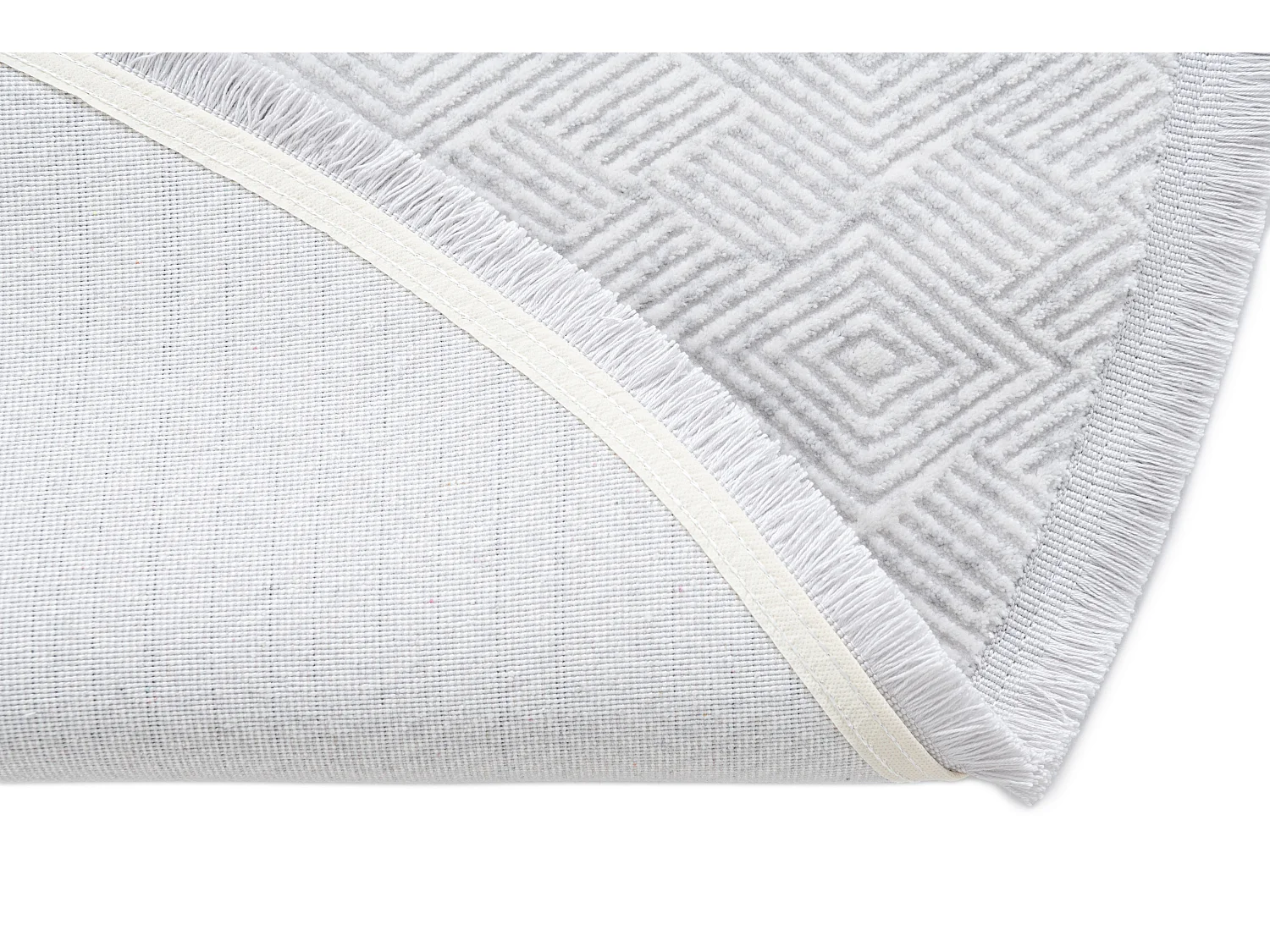 Tapis 160x160 gris clair Davos Cilia