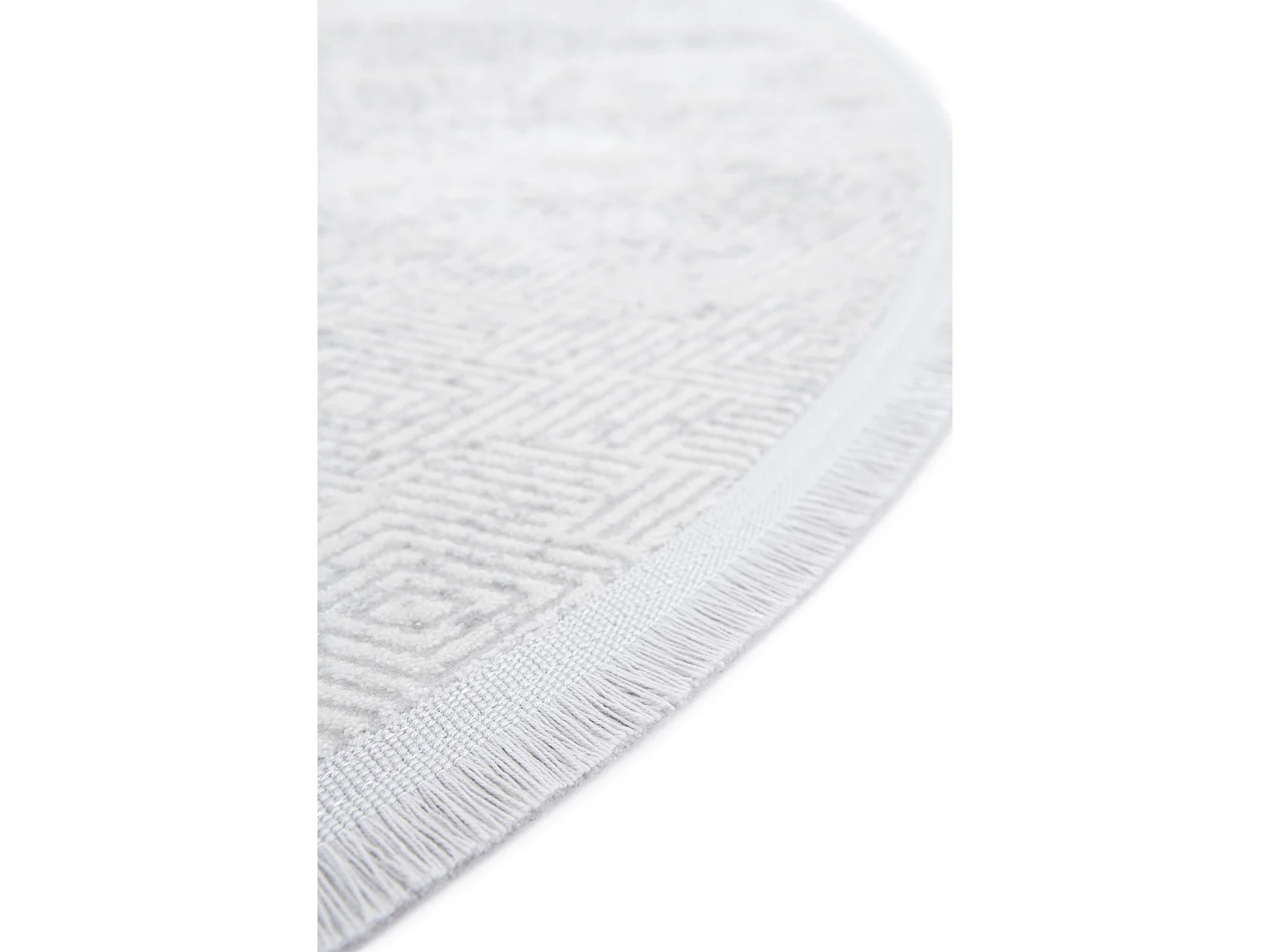 Tapis 160x160 gris clair Davos Cilia