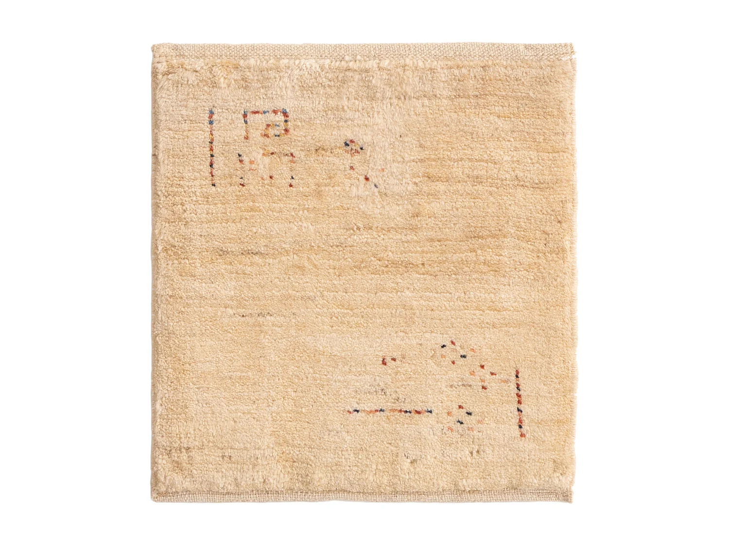 Wollteppich 45x50 Beige Gabbeh