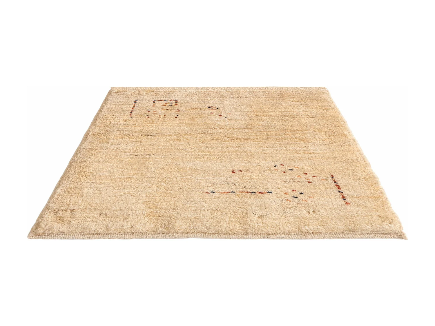 Wollteppich 45x50 Beige Gabbeh
