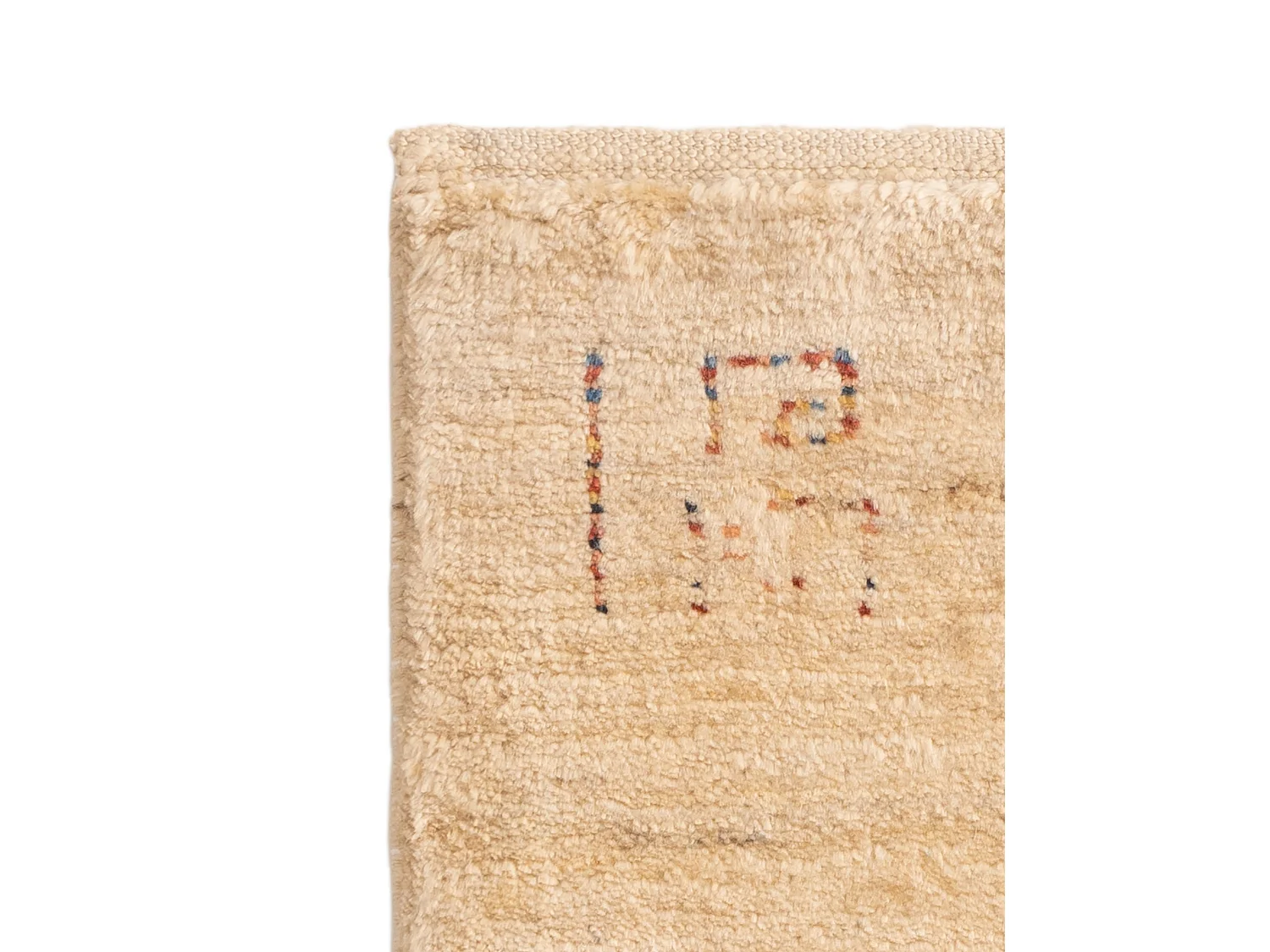 Wollteppich 45x50 Beige Gabbeh