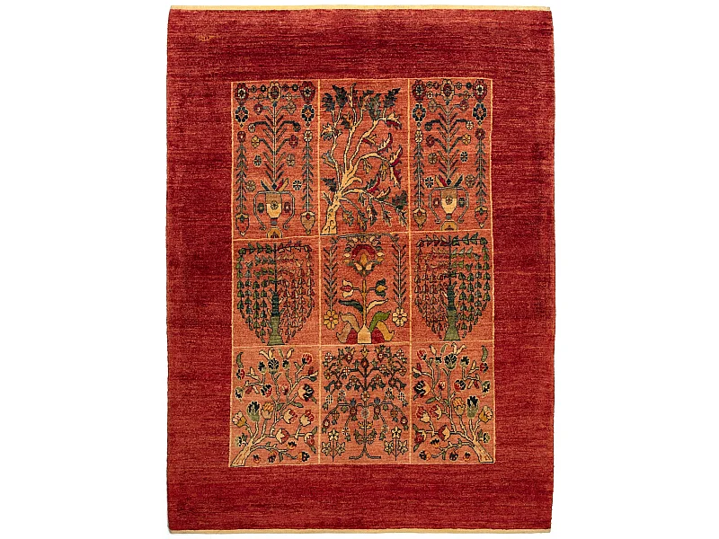 Wollteppich 147x202 Rot Kashkuli