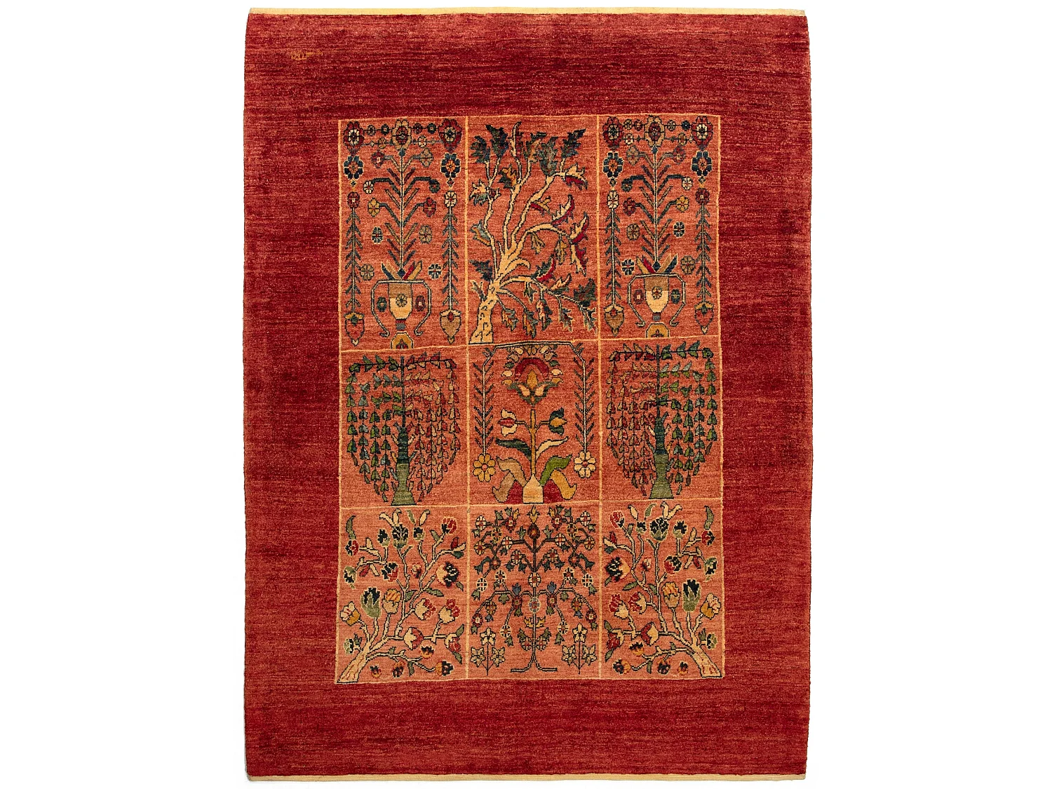 Wollteppich 147x202 Rot Kashkuli