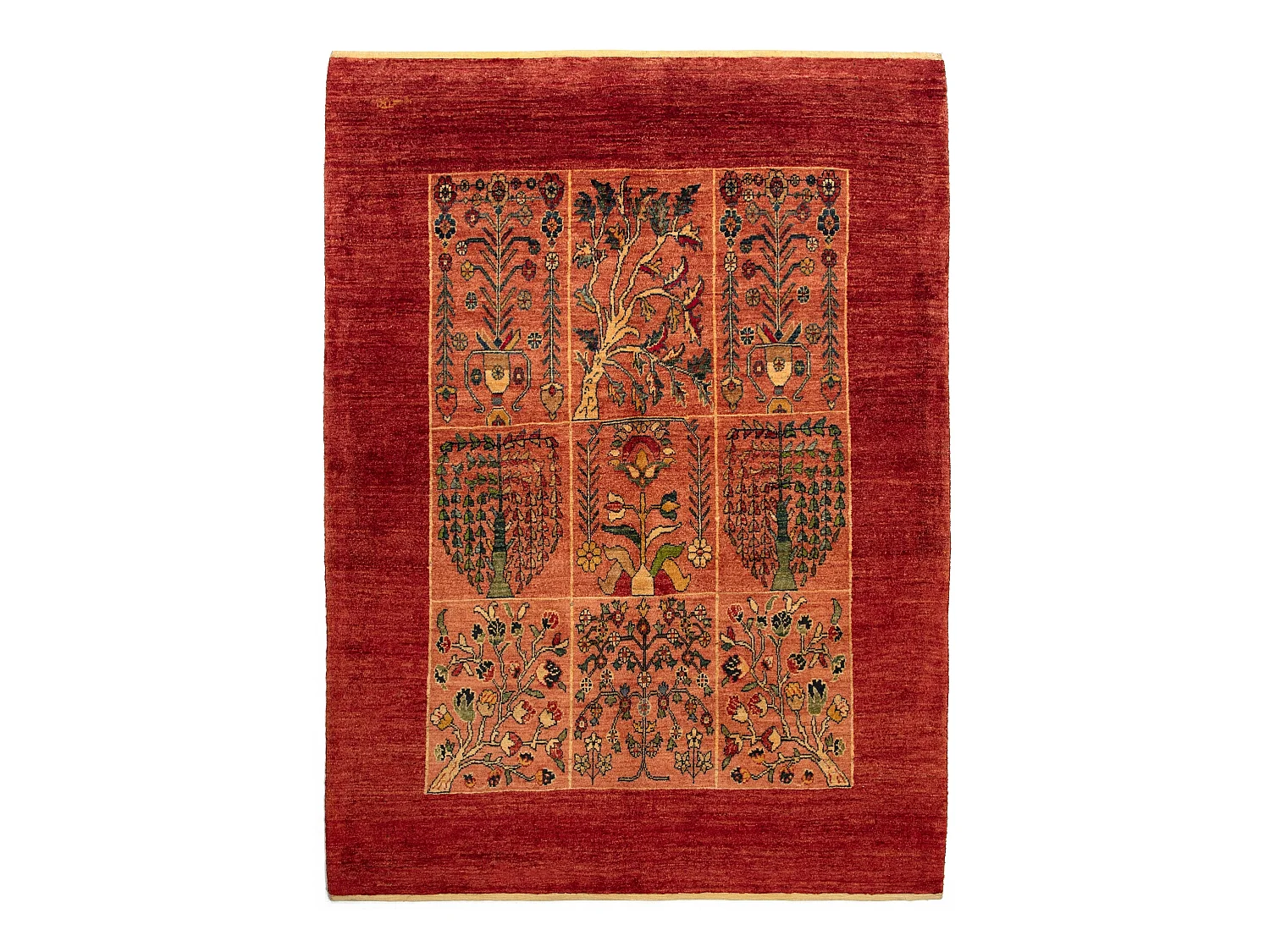 Tapis de laine 147x202 rouge Kashkuli