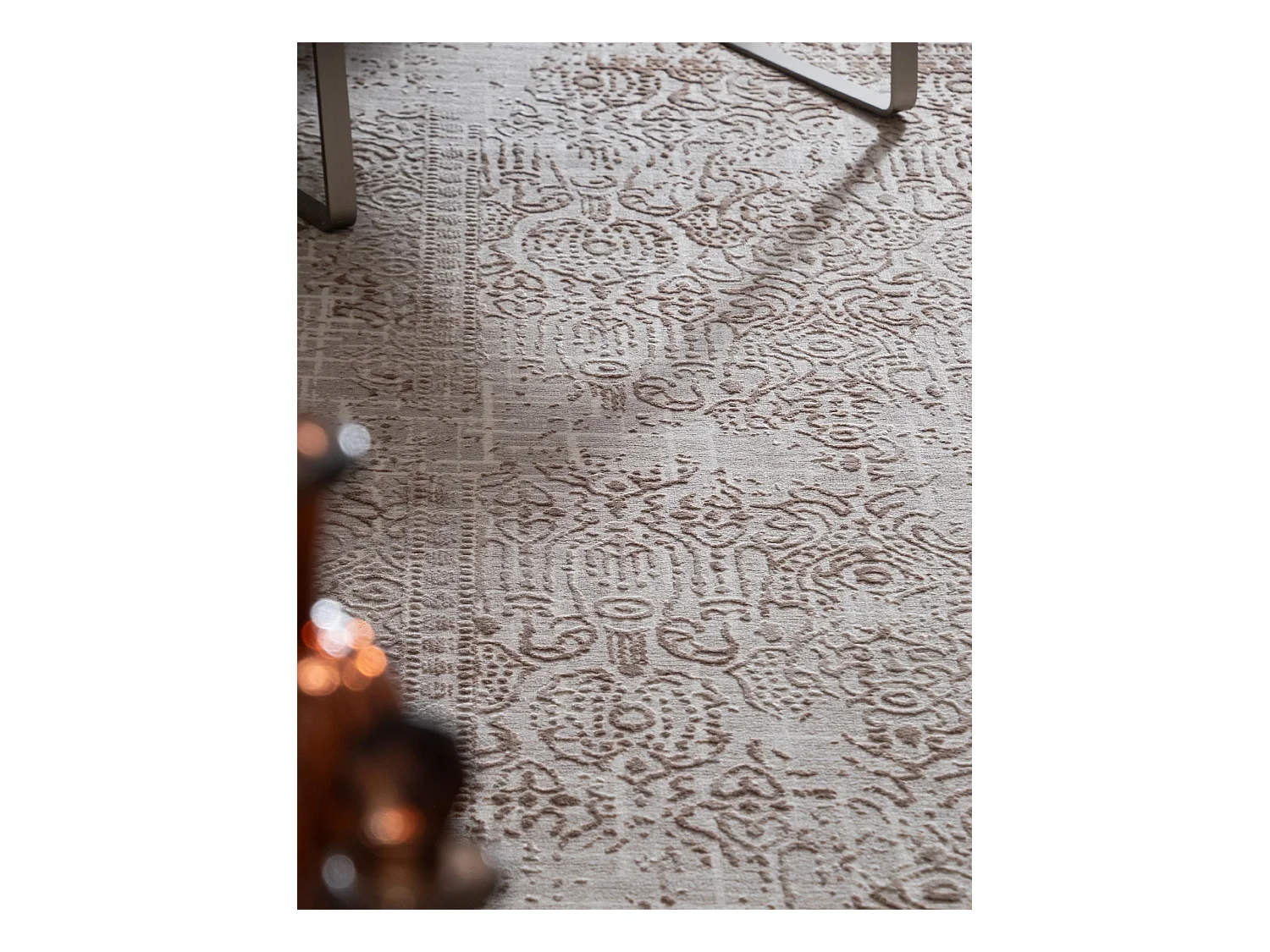 Teppich 185x185 Cremeweiß Bern Shimmer