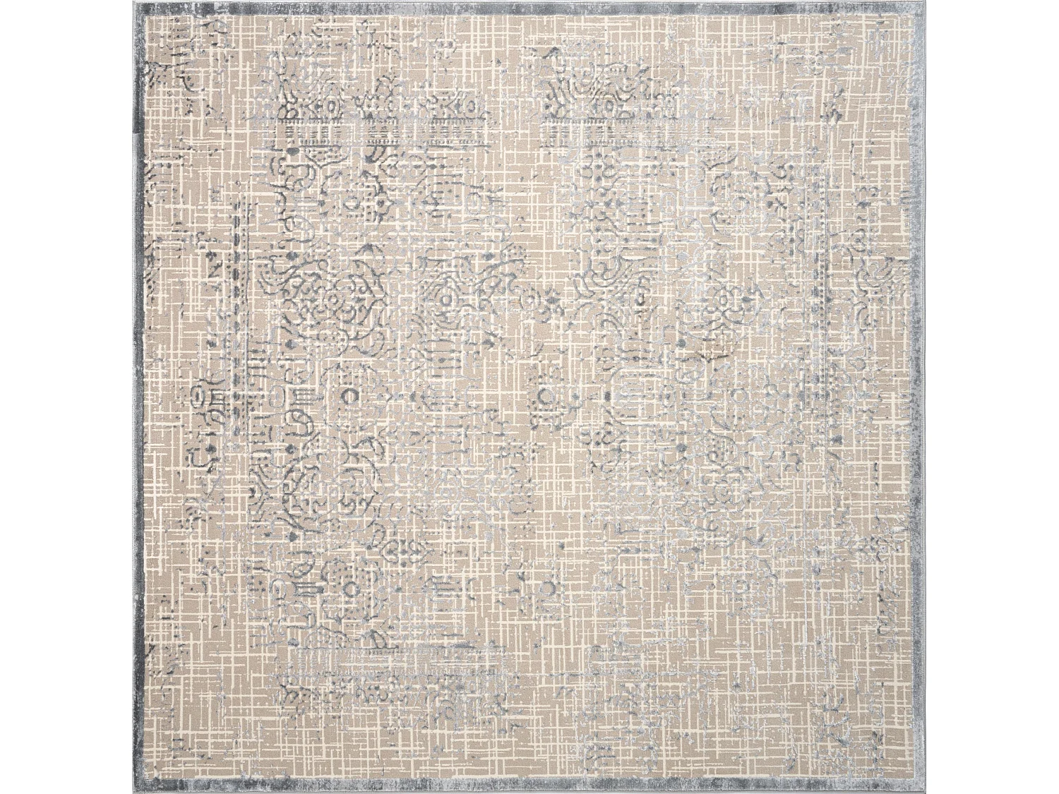 Tapijt 185x185 Crème wit Bern Shimmer