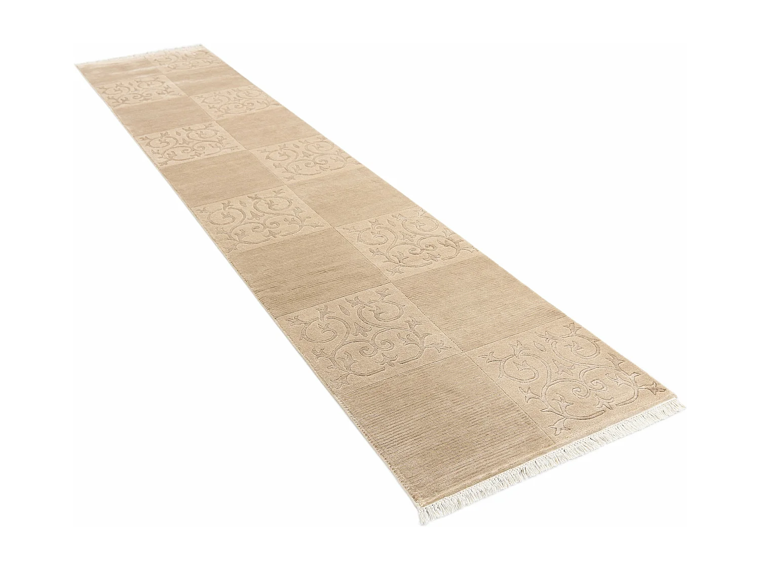 Tapis de couloir en laine 79x396 brun Darya
