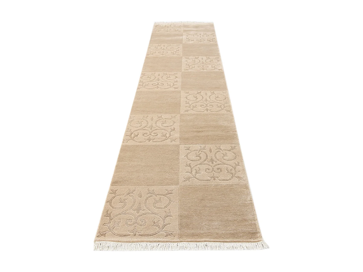 Tapis de couloir en laine 79x396 brun Darya