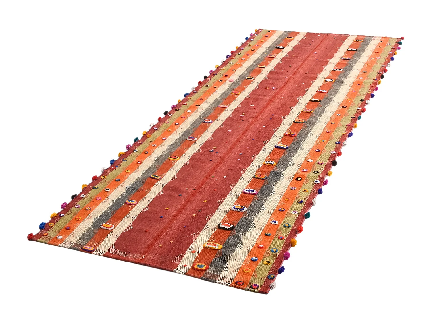 Wollteppich 128x325 Rot Jajim