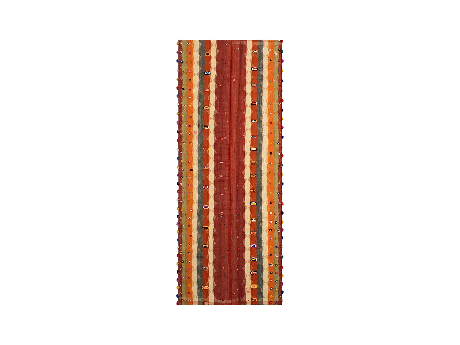 Tapis de laine 128x325 rouge Jajim