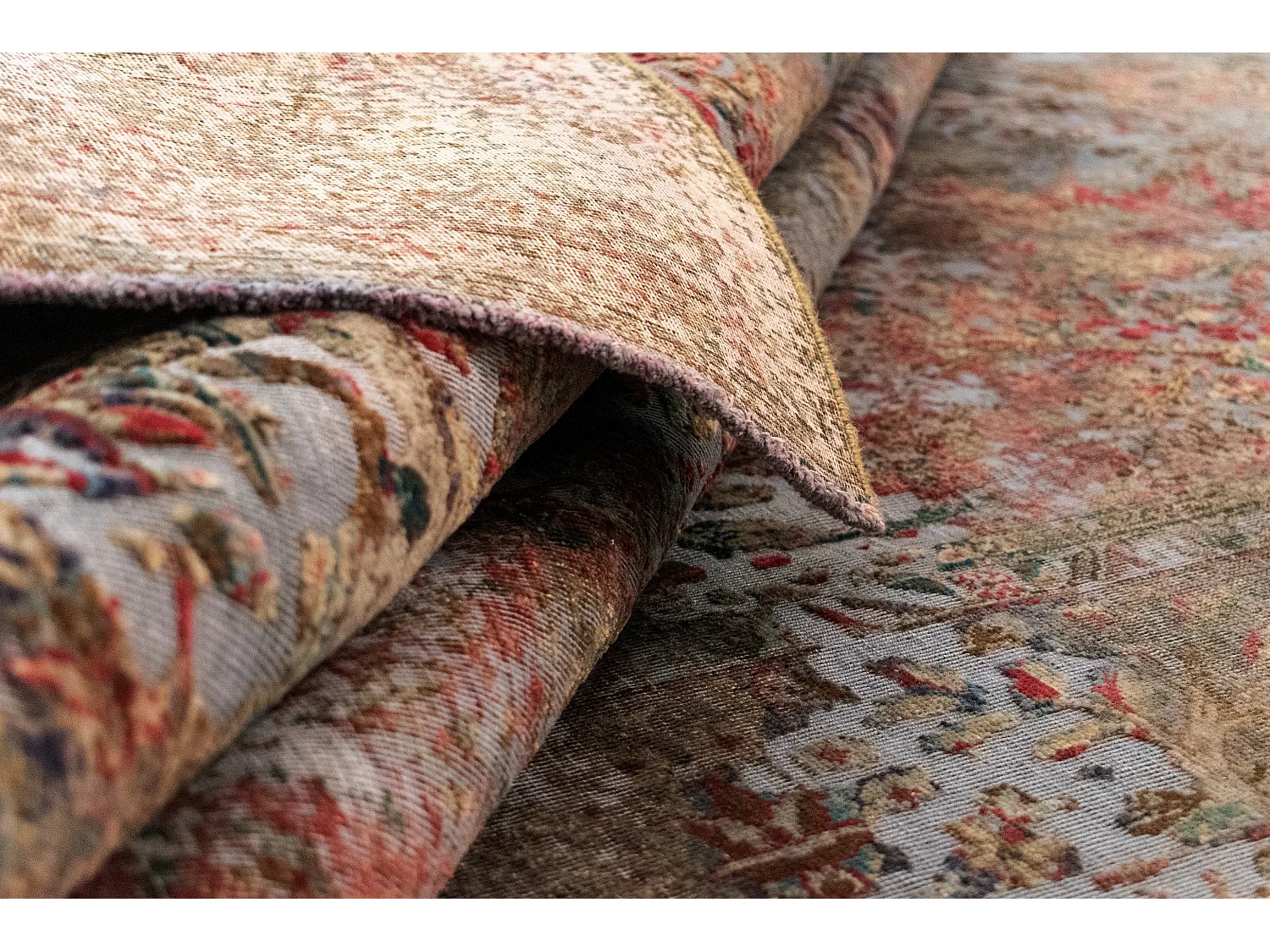 Tapis de laine 194x300 Bleu Vintage Royal