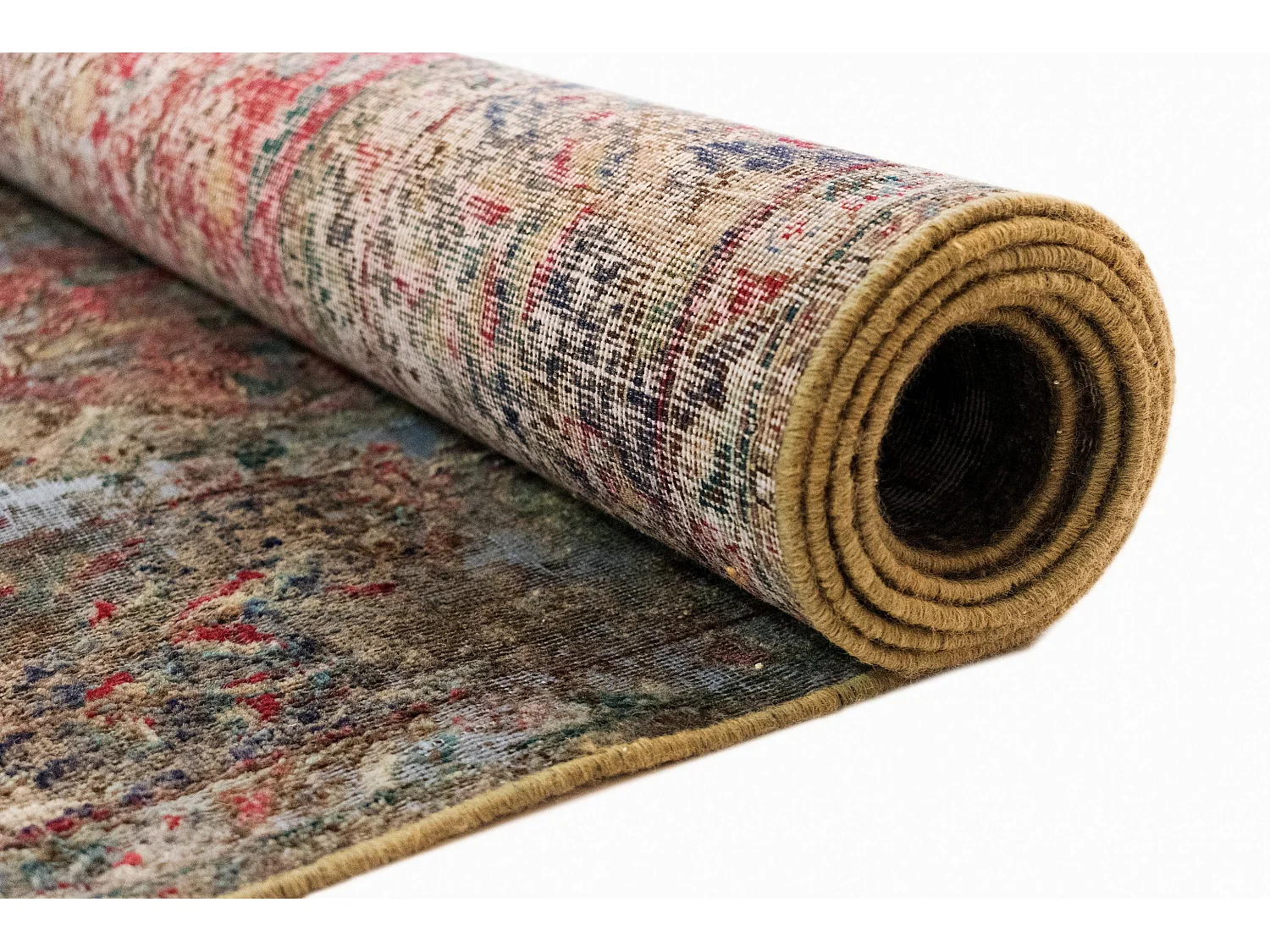 Tapis de laine 194x300 Bleu Vintage Royal