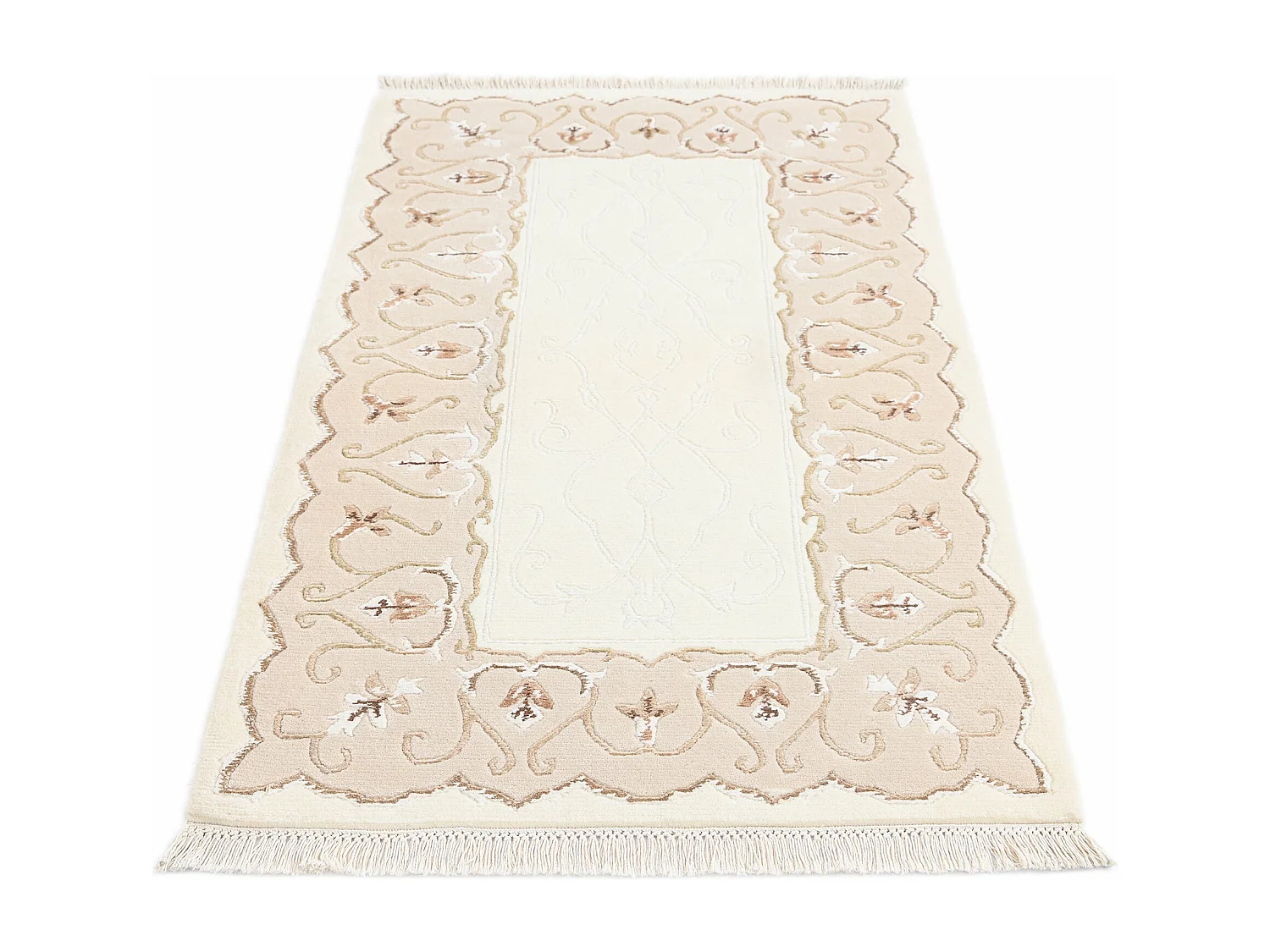 Tapis de laine 84x160 beige Darya