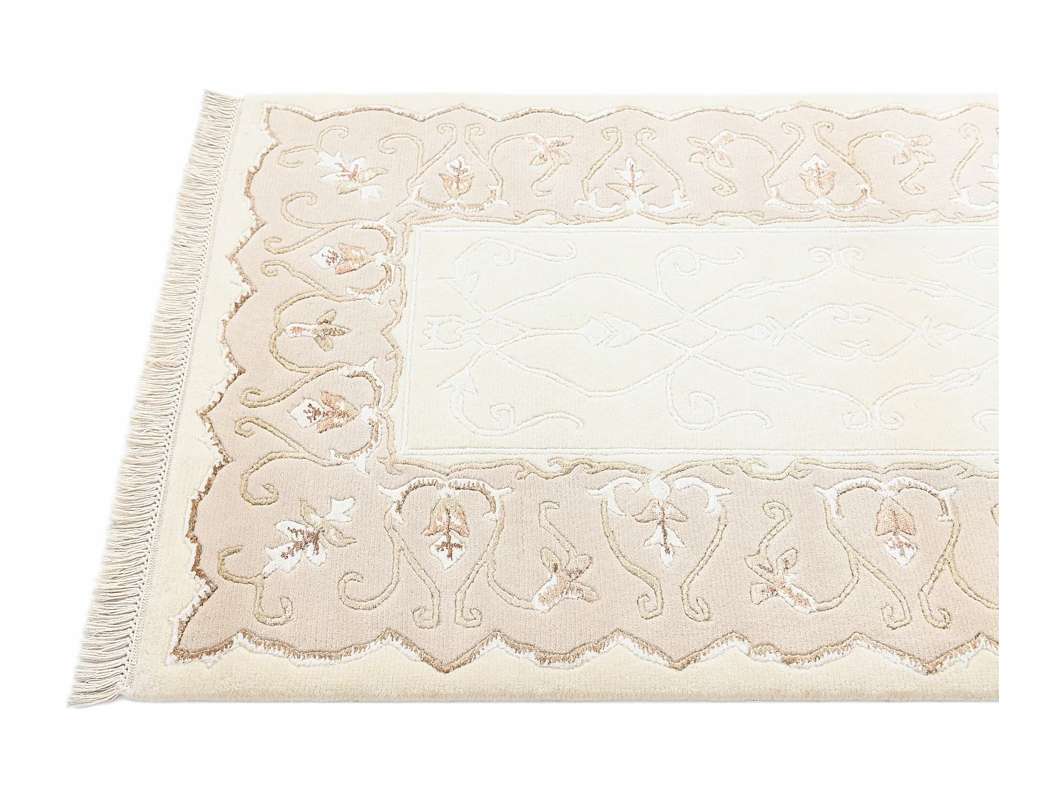 Tapis de laine 84x160 beige Darya