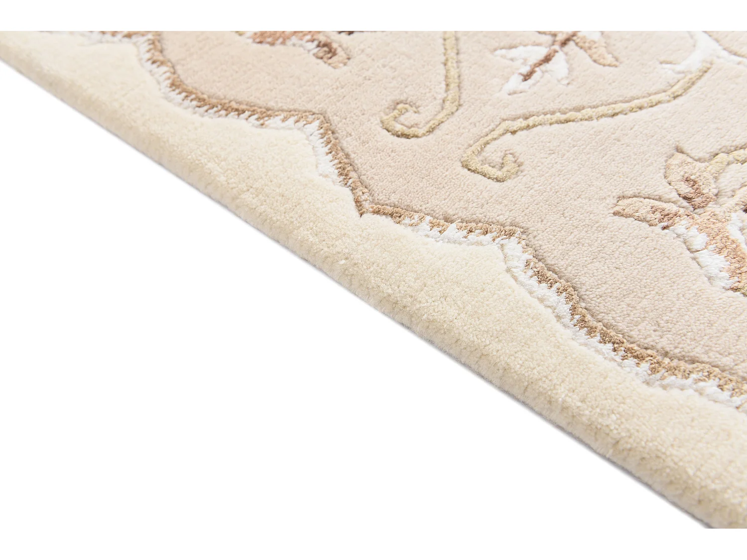Tapis de laine 84x160 beige Darya