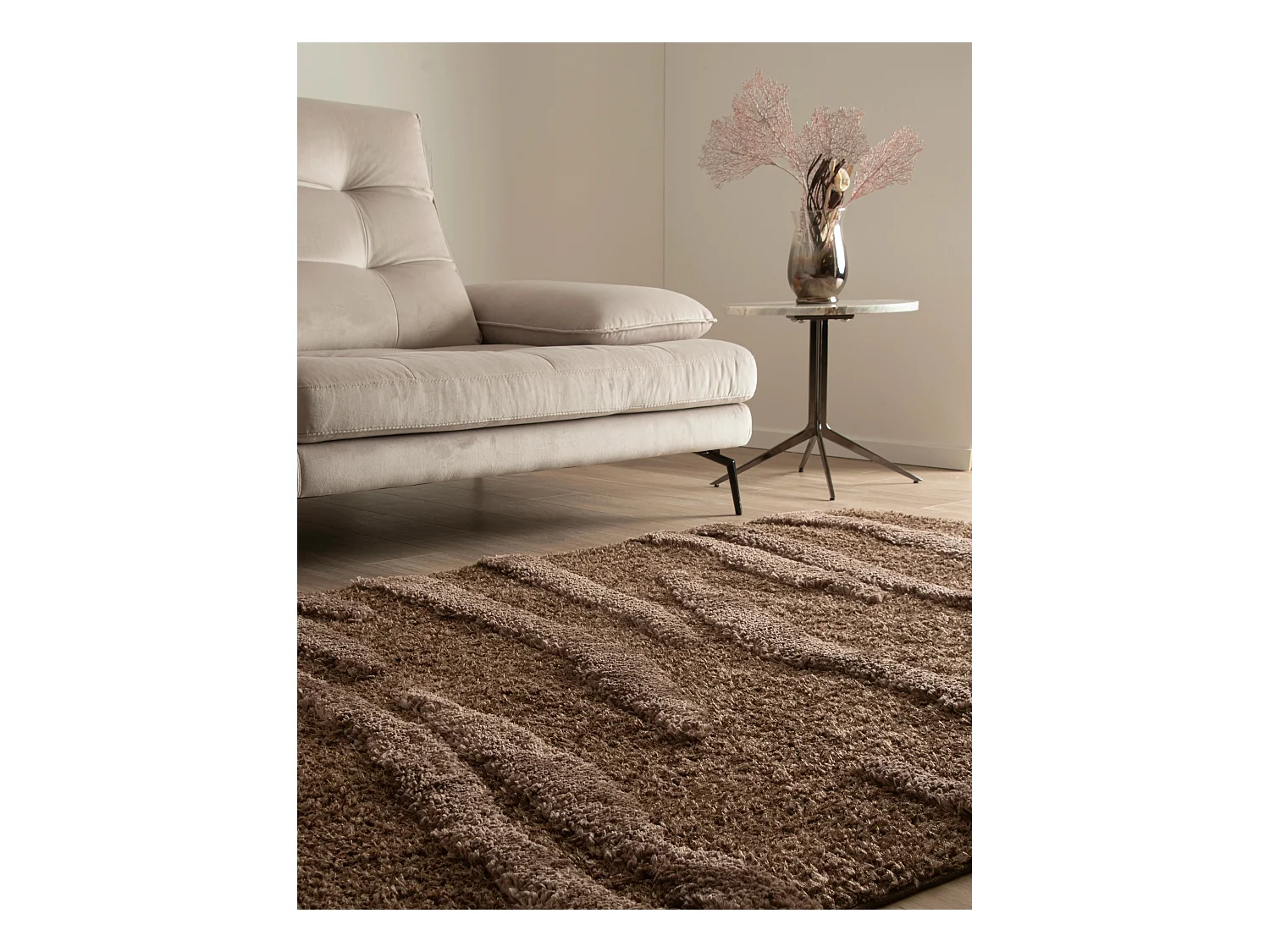 Tappeto shaggy  160x245 marrone scuro Thun Tribus