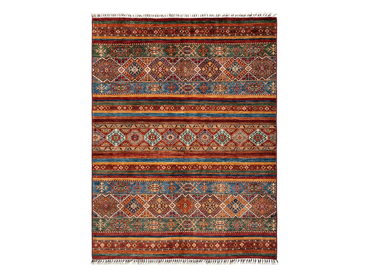 Tapis de laine 157x203 rouge Torkman