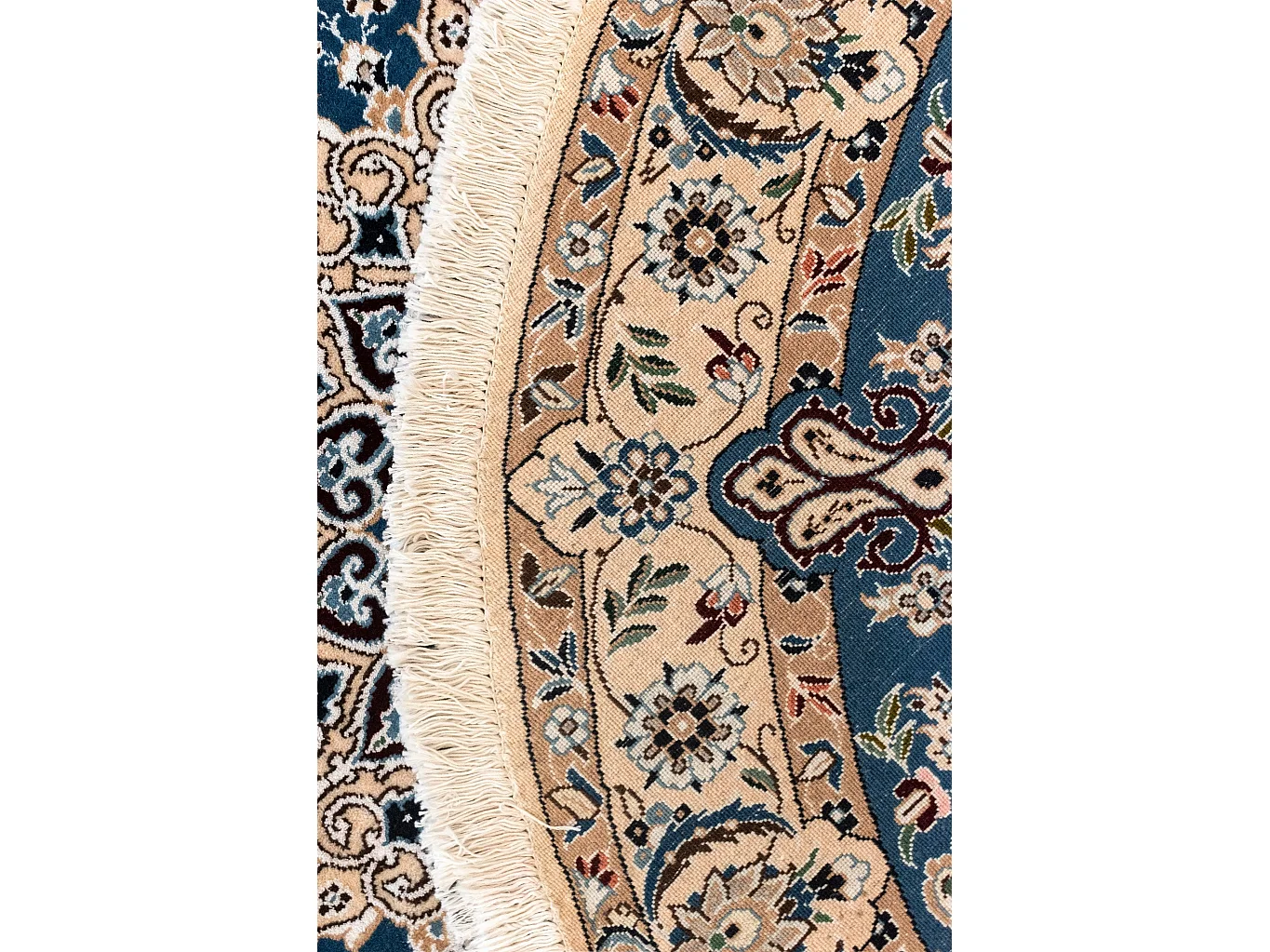 Tappeto in lana 150x150 Blu Nain