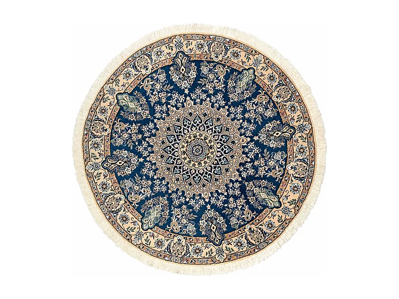 Tappeto in lana 150x150 Blu Nain