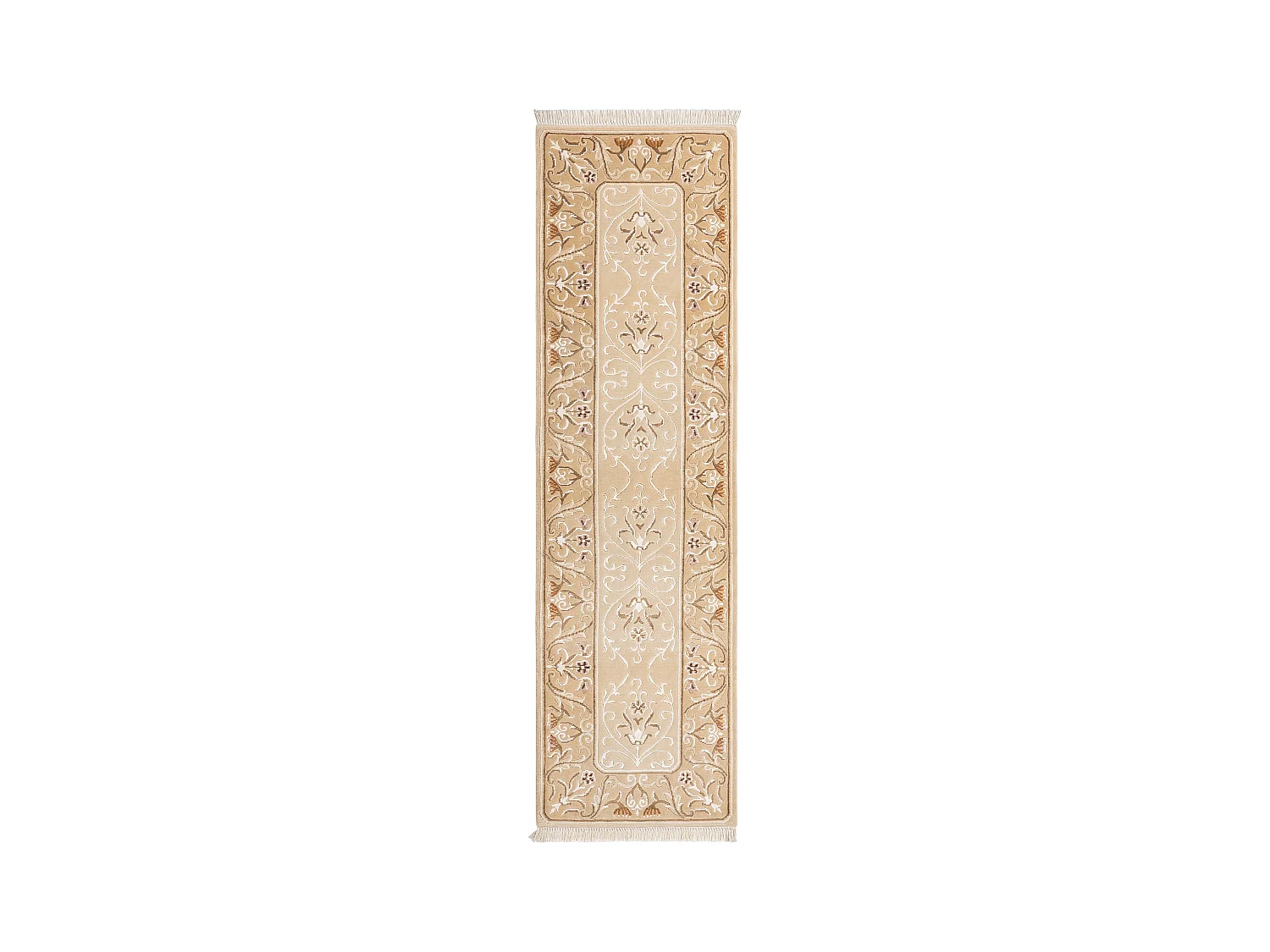 Tapis de couloir en laine 84x295 brun Darya