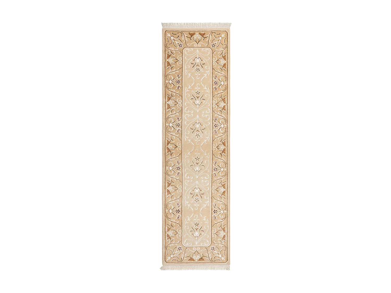 Tapis de couloir en laine 84x295 brun Darya