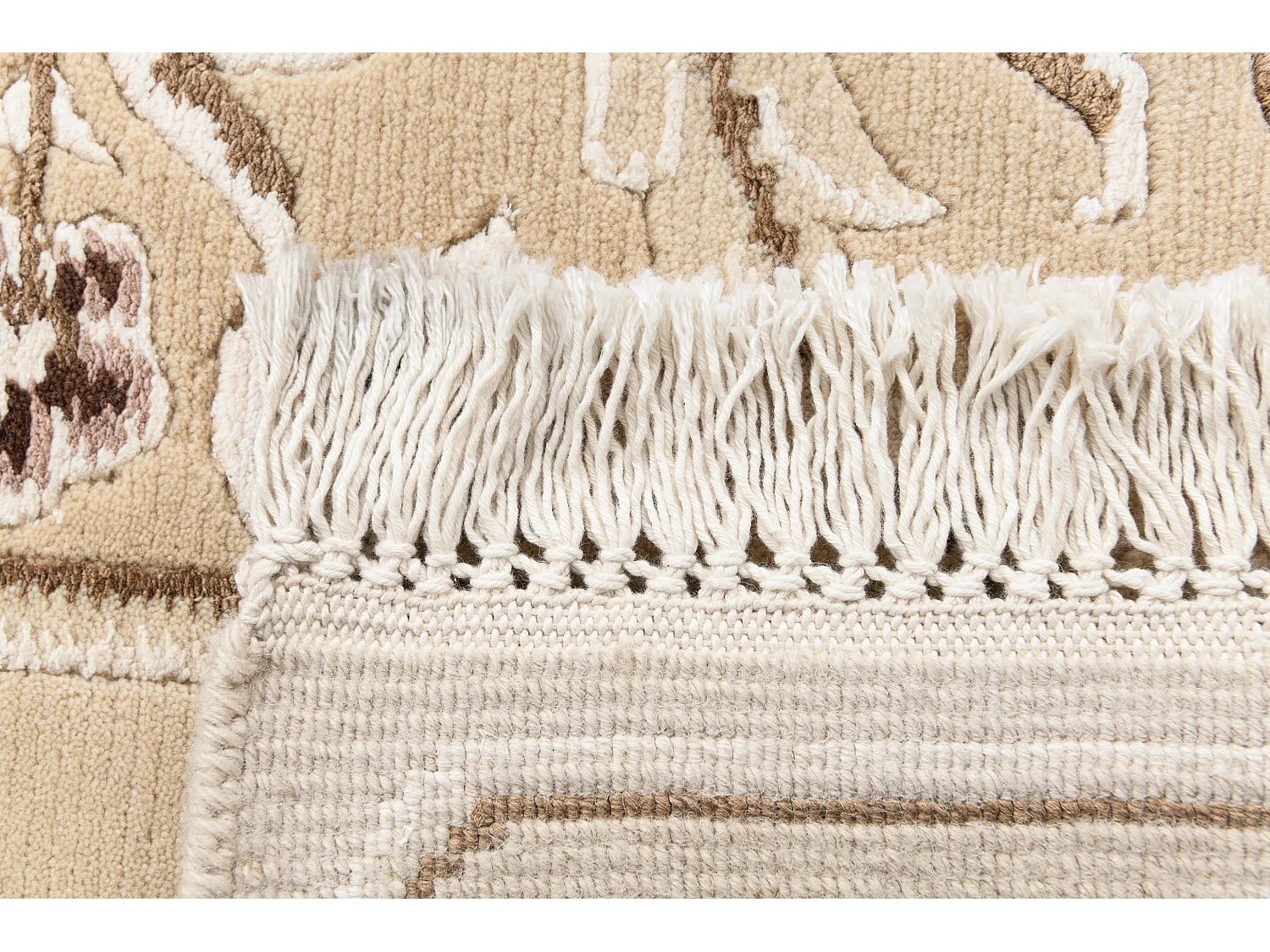 Tapis de couloir en laine 84x295 brun Darya