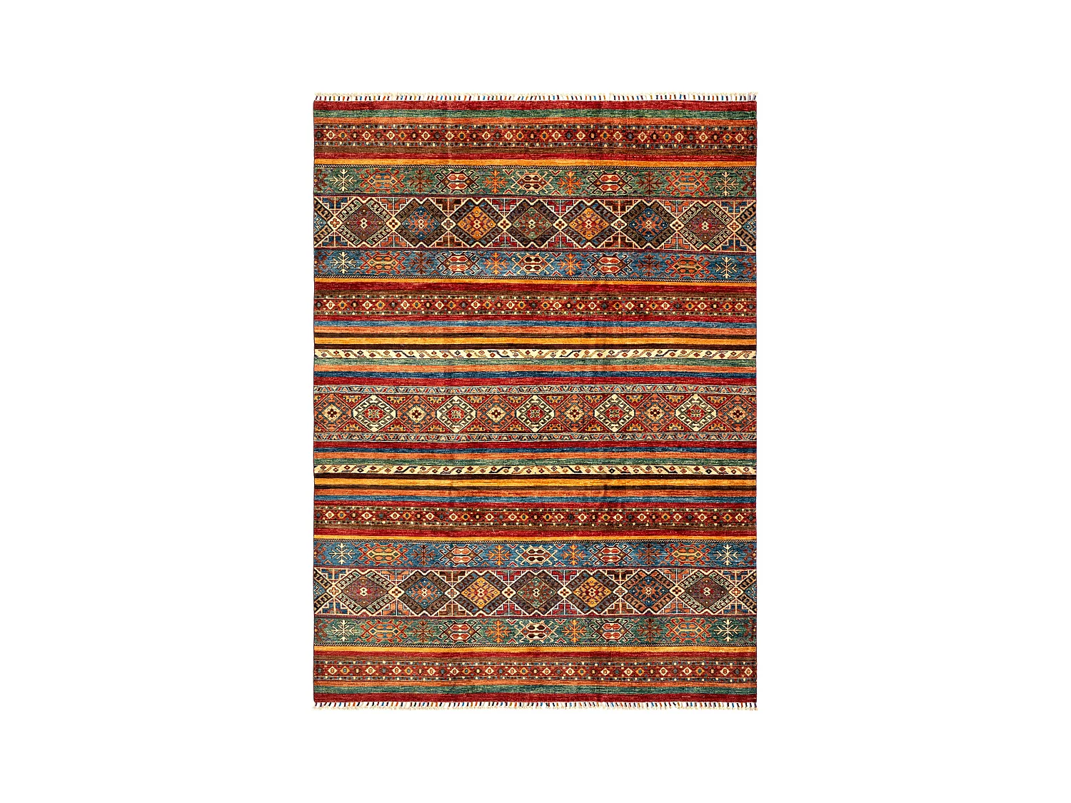 Tapis de laine 172x244 rouge Torkman