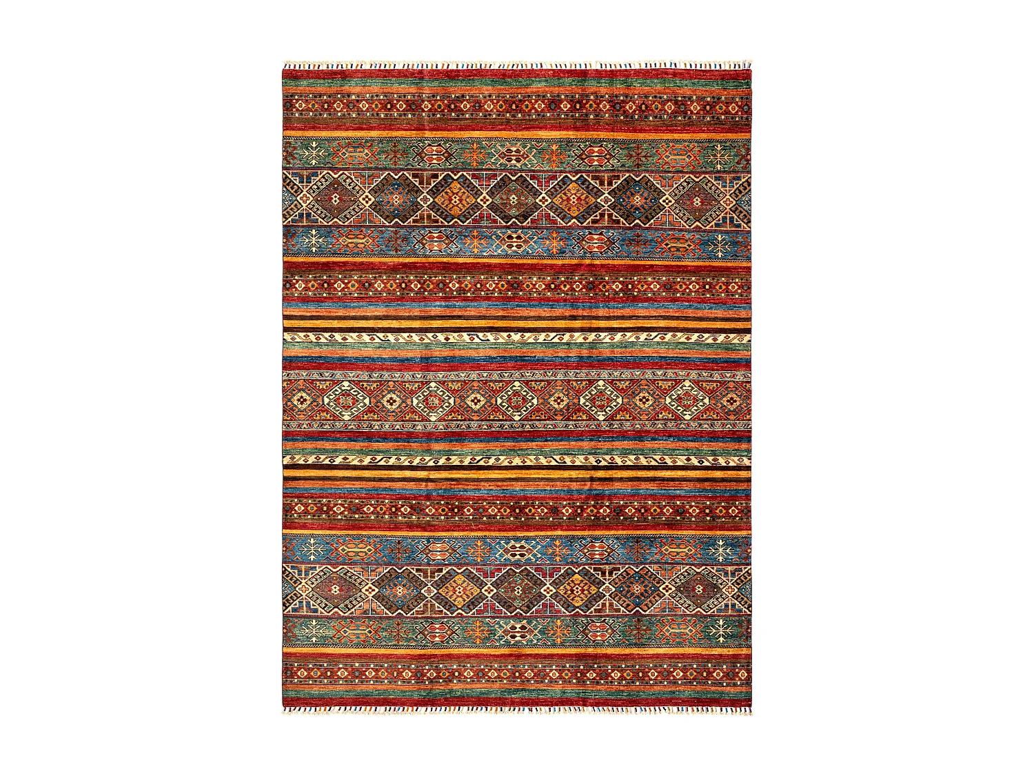 Tapis de laine 172x244 rouge Torkman