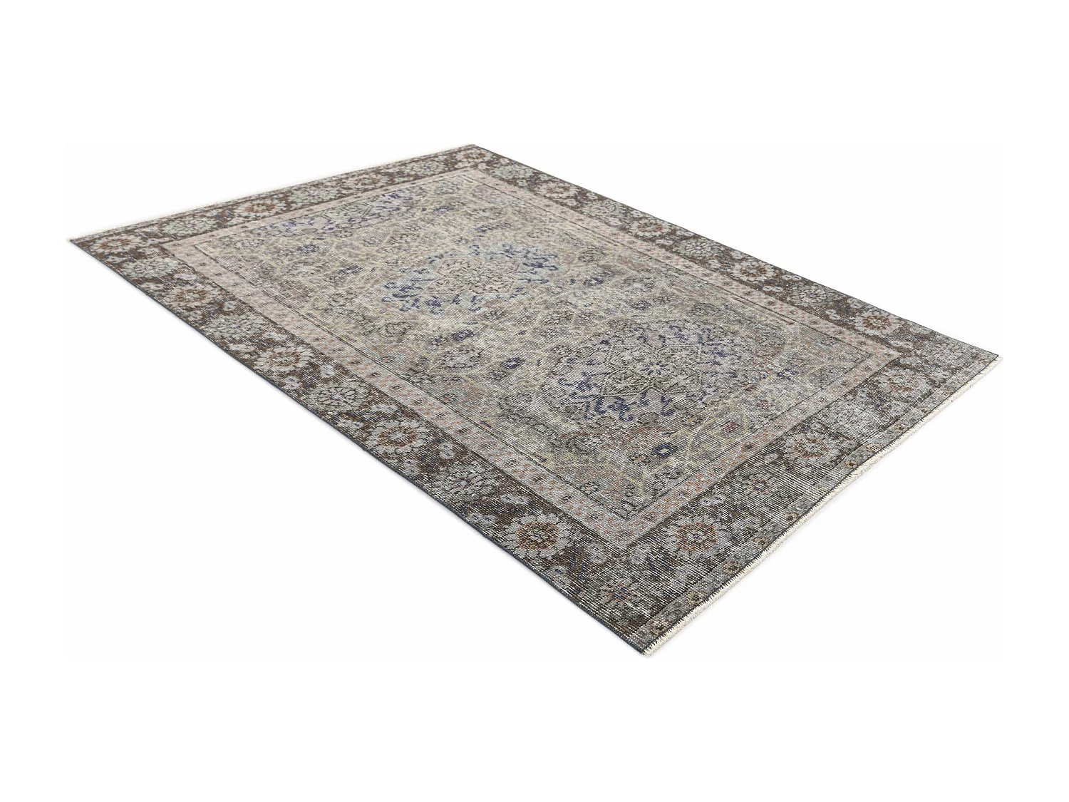 Tapis de laine 124x193 gris Ultra Vintage