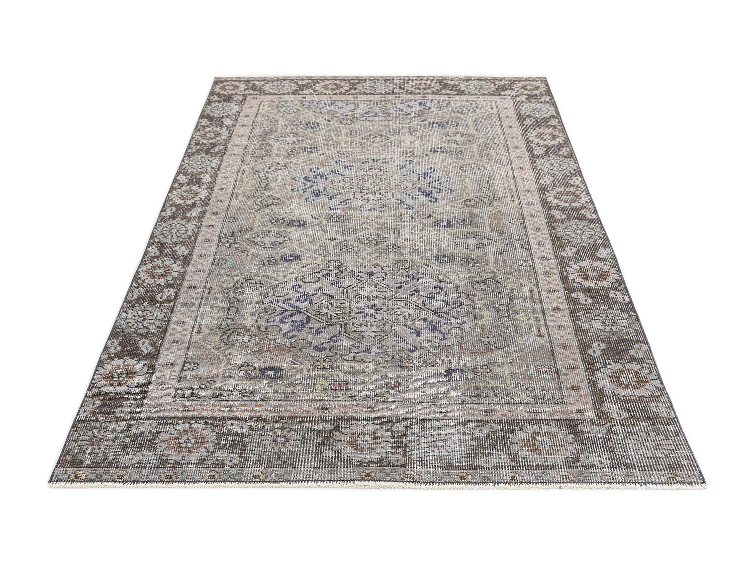 Tapis de laine 124x193 gris Ultra Vintage