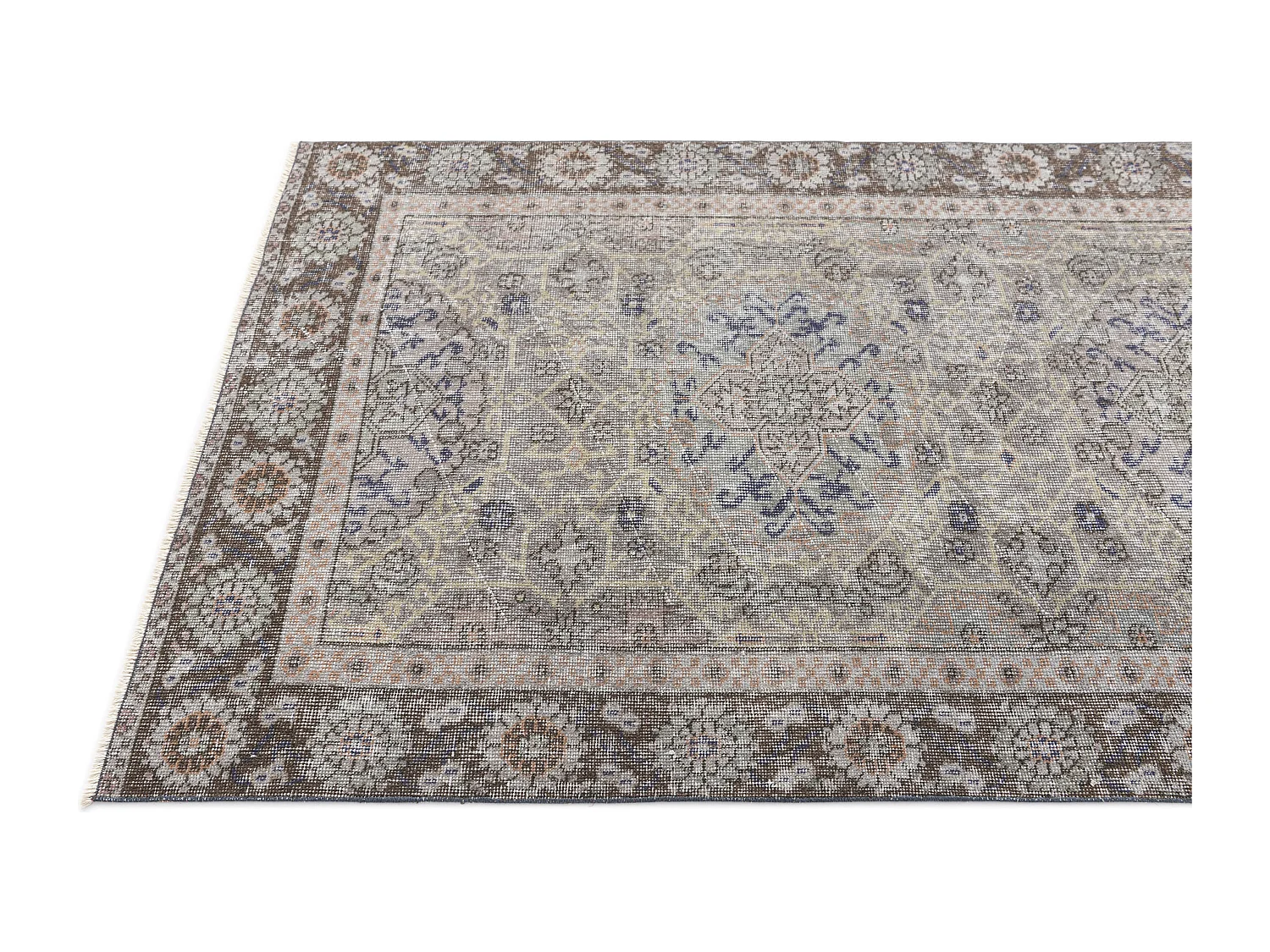 Tapis de laine 124x193 gris Ultra Vintage